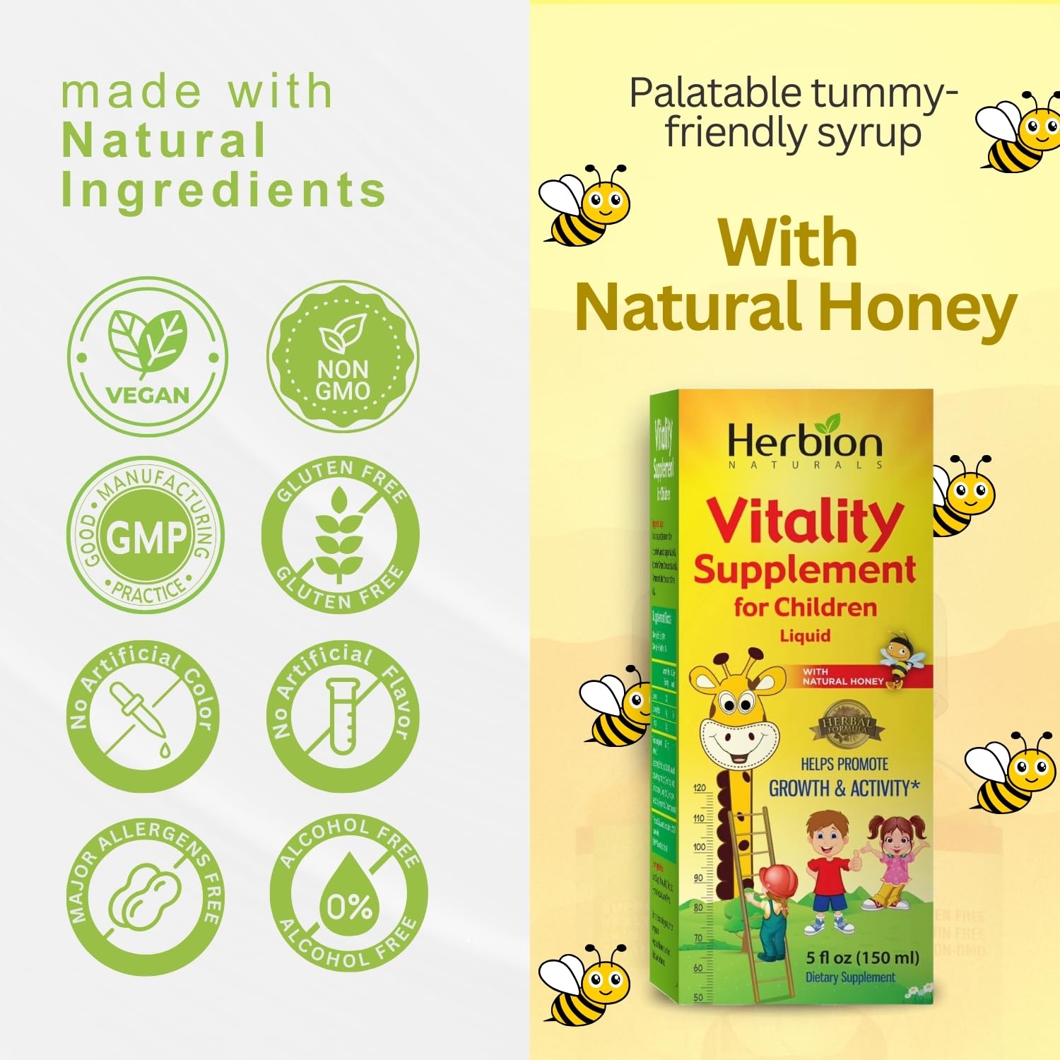 Herbion Naturals Vitality Supplement Syrup for Children, Promotes Growth and Appetite Herbion Naturals uk supplements
