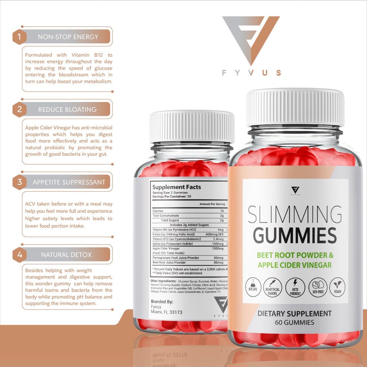 (3 Pack) Slimming Gummies It Works for Weight Loss with Apple Cider Vinegar Itworks Its Fyvus uk supplements