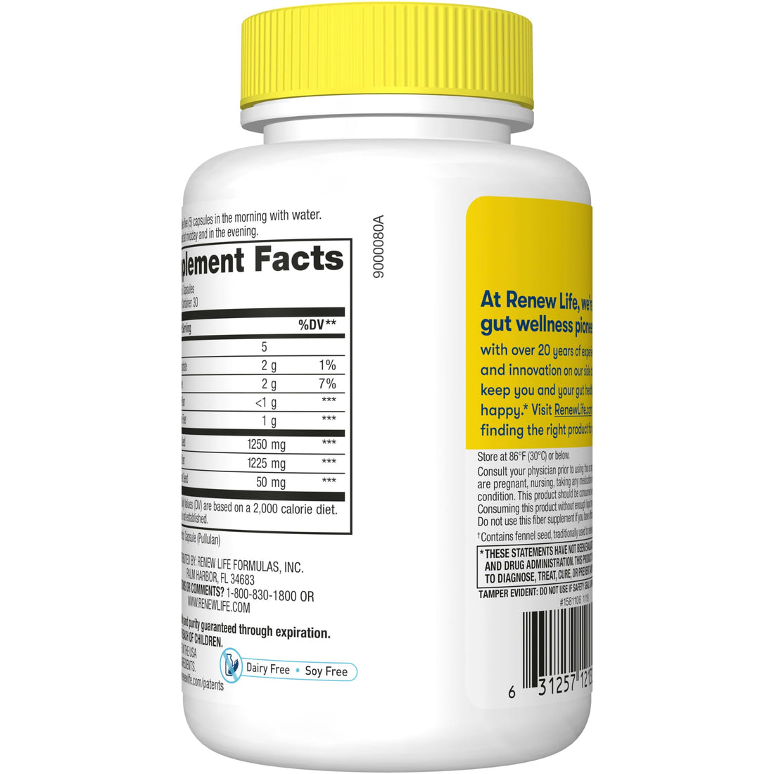 Renew Life Adult Daily Digestive Prebiotic Fiber, 150 Vegetarian Capsules Renew Life uk supplements