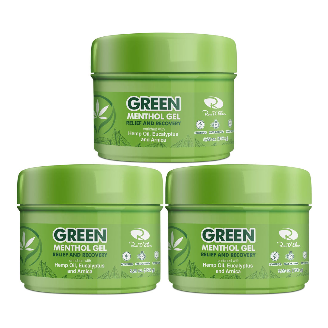 Ross D’Elen Green Menthol Gel Small - 3 Pack (3) ROSS D'ELEN uk supplements