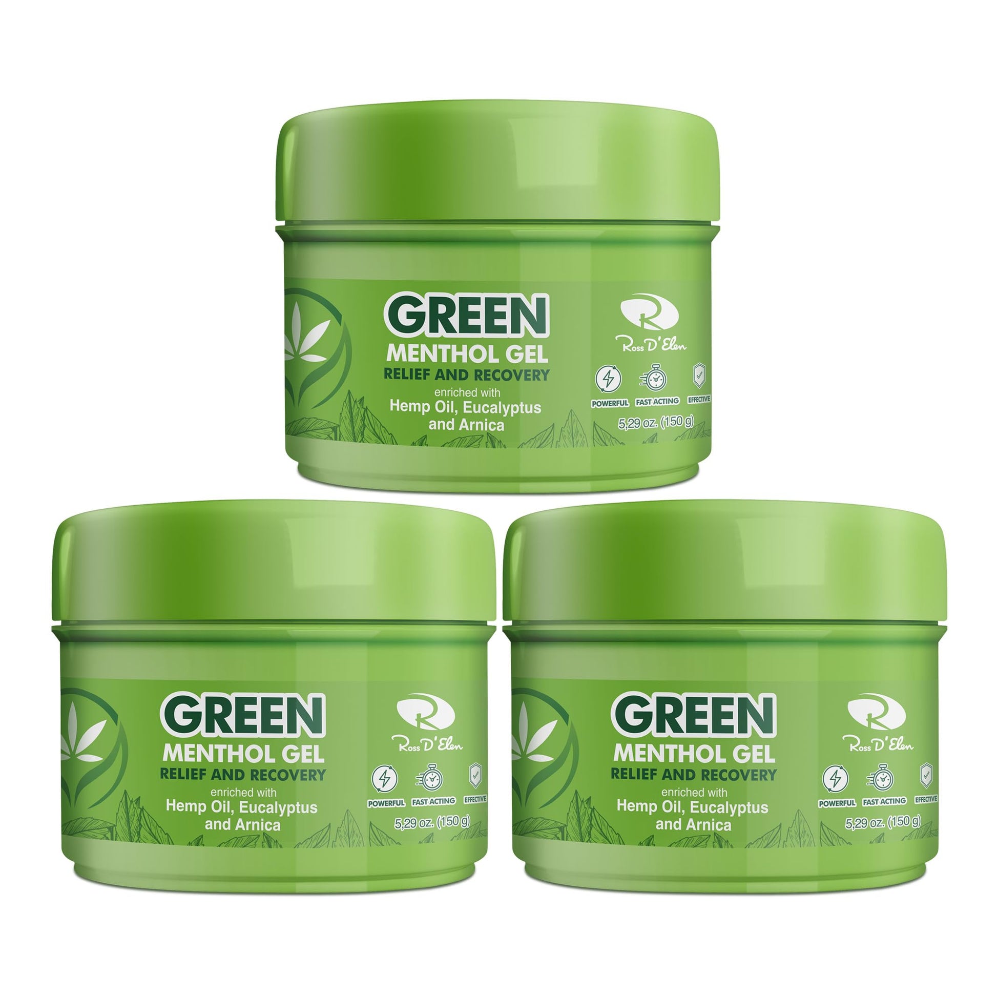 Ross D’Elen Green Menthol Gel Small - 3 Pack (3) ROSS D'ELEN uk supplements