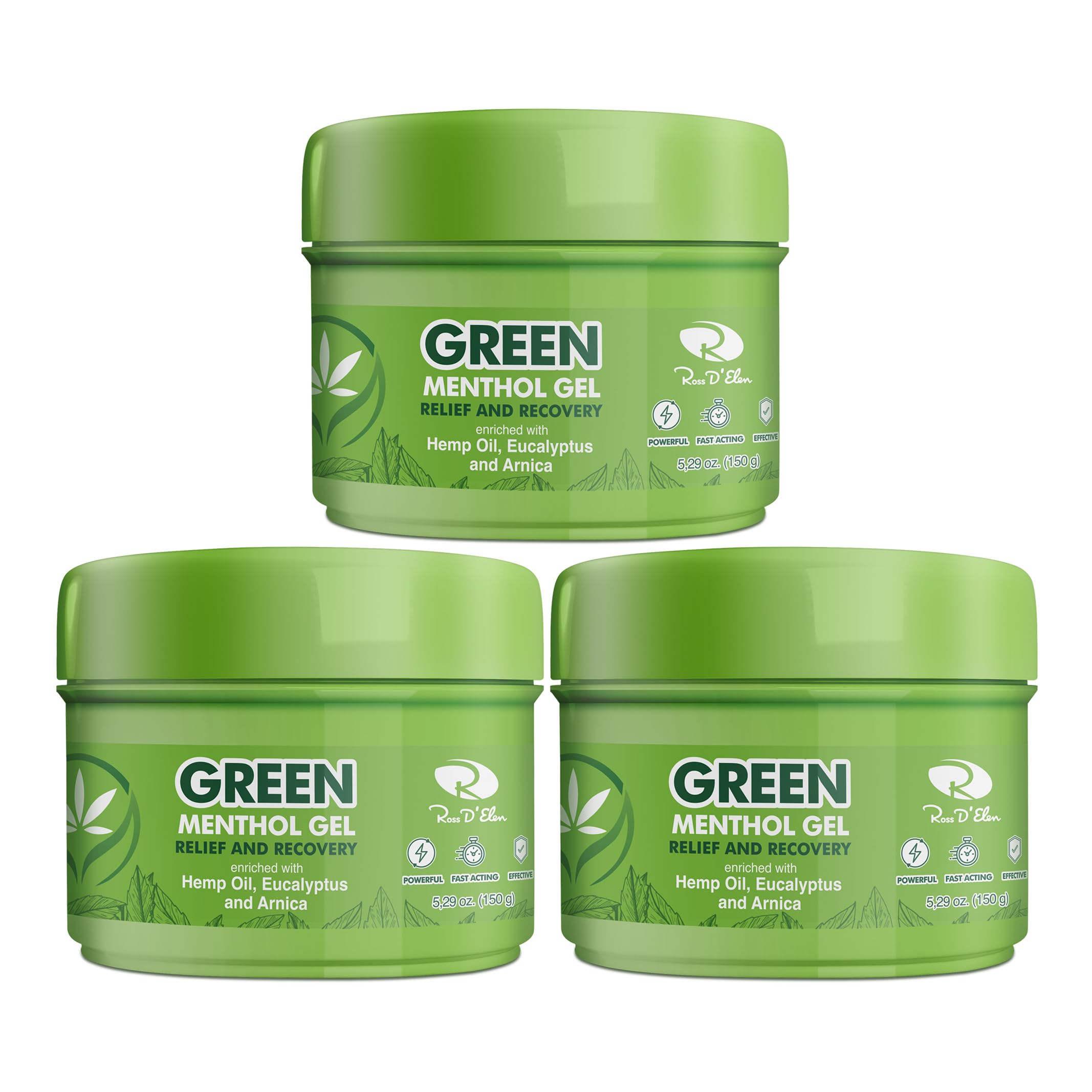 Ross D’Elen Green Menthol Gel Small - 3 Pack (3) ROSS D'ELEN uk supplements