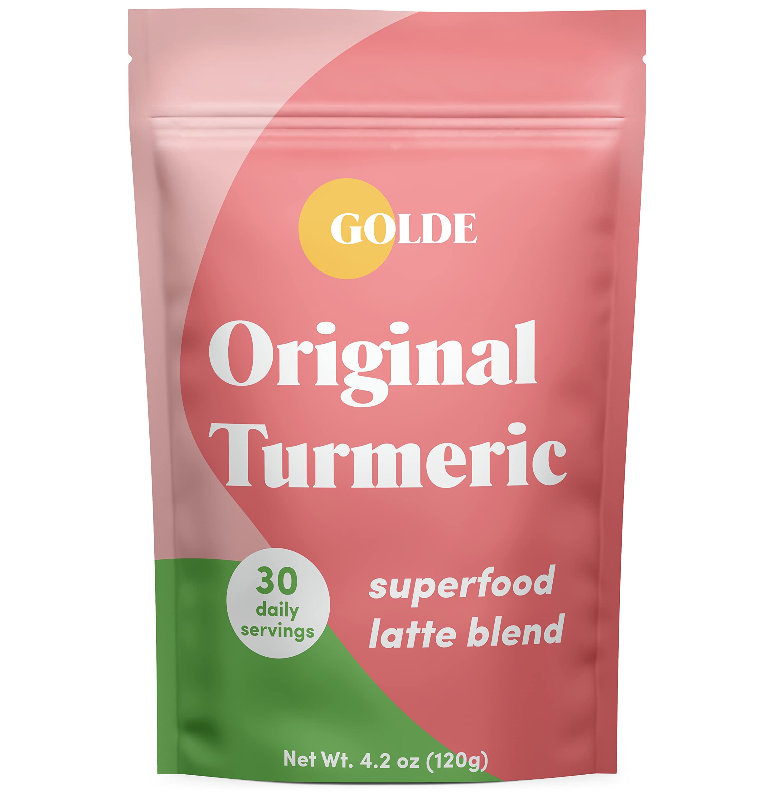 GOLDE - Superfood Latte Blend - Original Turmeric - Plant-Based w/Coconut, & Ginger - Vegan, Keto, Sugar-Free - 30 Servings GOLDE uk supplements