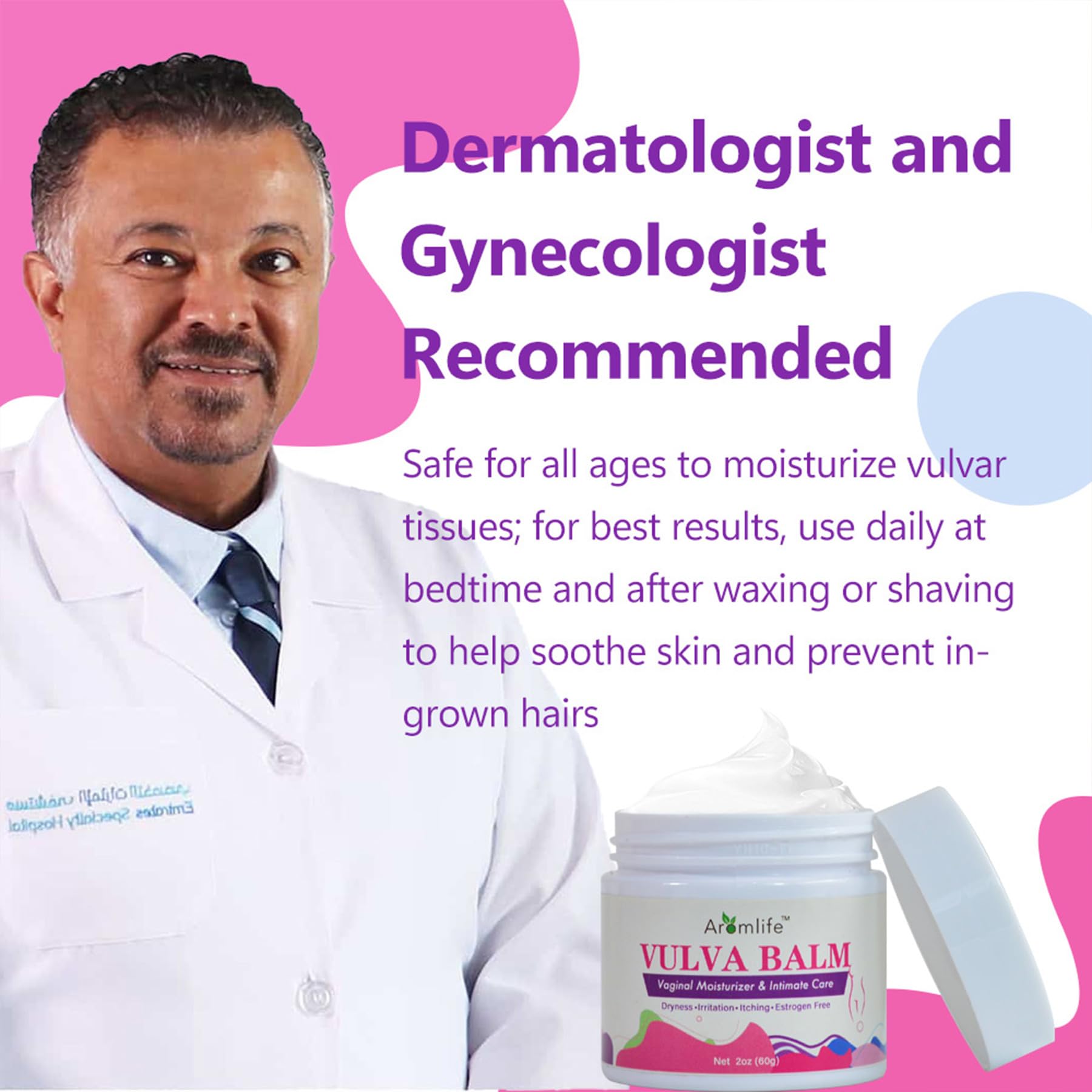 Aromlife Vulva Moisture Balm Cream, for Female Dryness Cure and Support Itching Irritation, Aromlife uk supplements