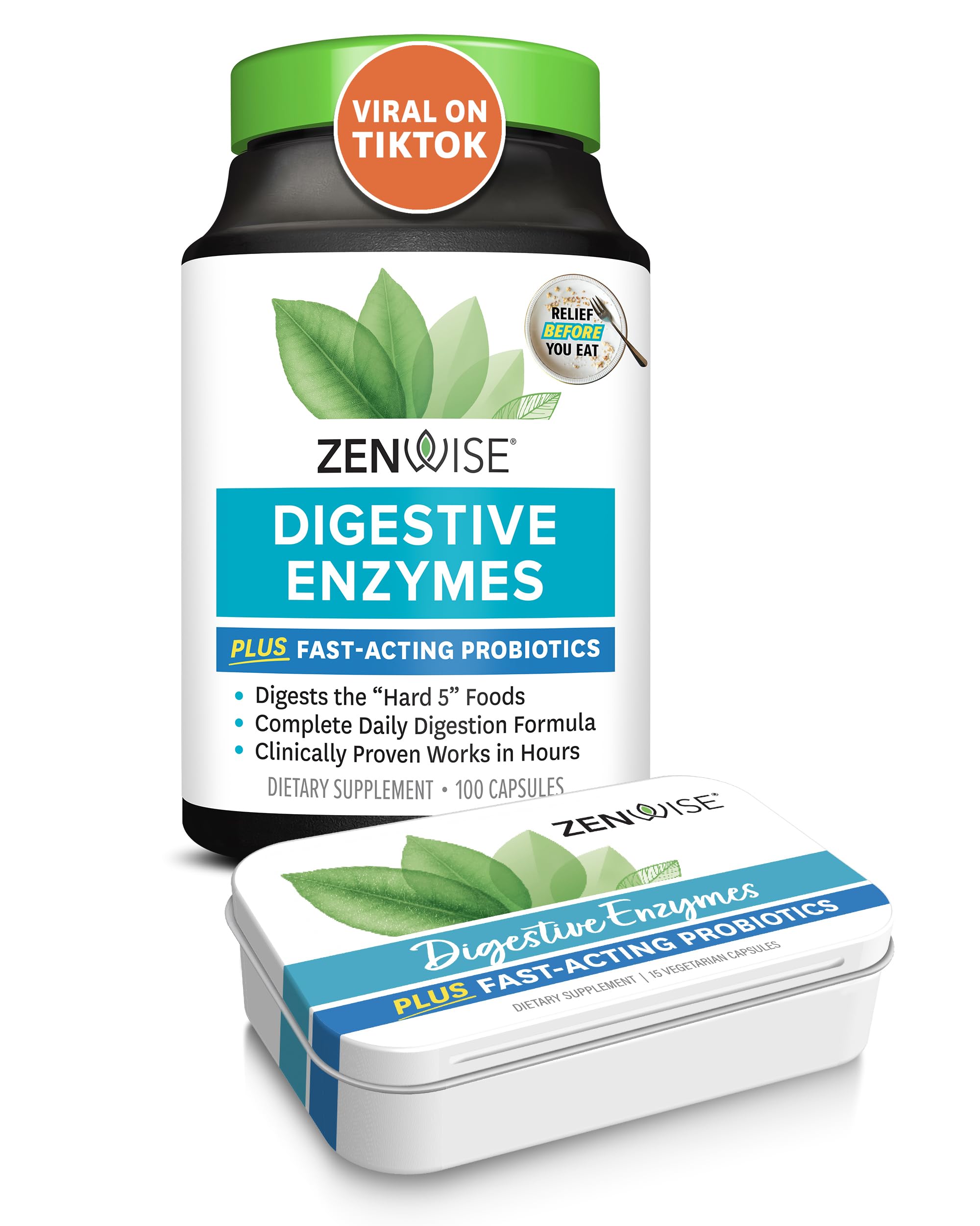 Zenwise Digestive Enzymes - Probiotic Multi Enzymes with Probiotics, 115 Ct Zenwise Health uk supplements