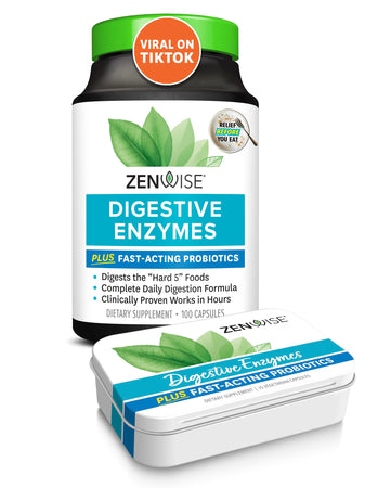 Zenwise Digestive Enzymes - Probiotic Multi Enzymes with Probiotics, 115 Ct Zenwise Health uk supplements