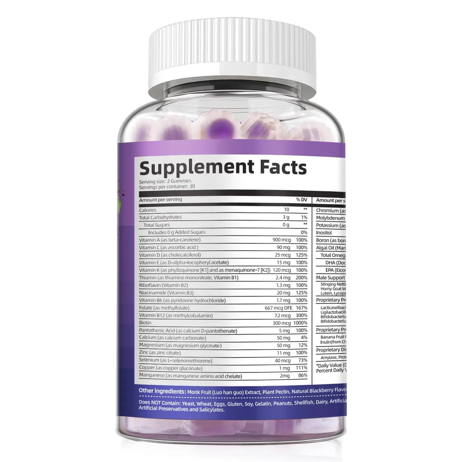 Multivitamin for Men, Mens Multivitamins Gummies w/Omega-3, Probiotics, Inositol, Folate, Biotin, Zinc, Vitamins A, C, D, E, B Migcopat uk supplements