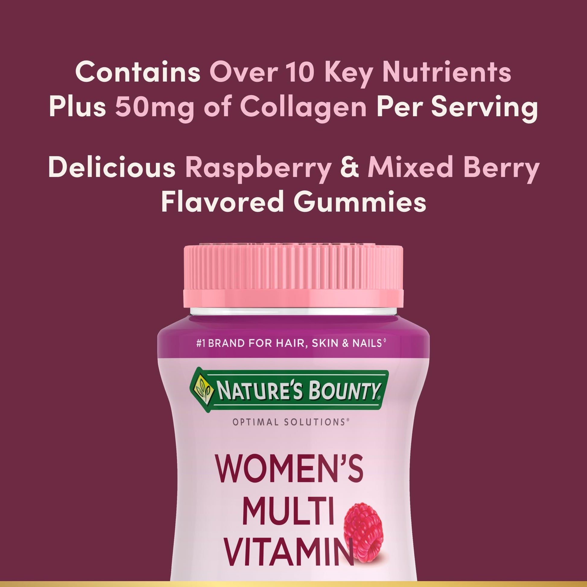 Nature's Bounty Optimal Solutions Women's Multivitamin, Immune and Cellular Energy Support, Bone Health, Raspberry Flavor Nature's Bounty Optimal Solutions uk supplements