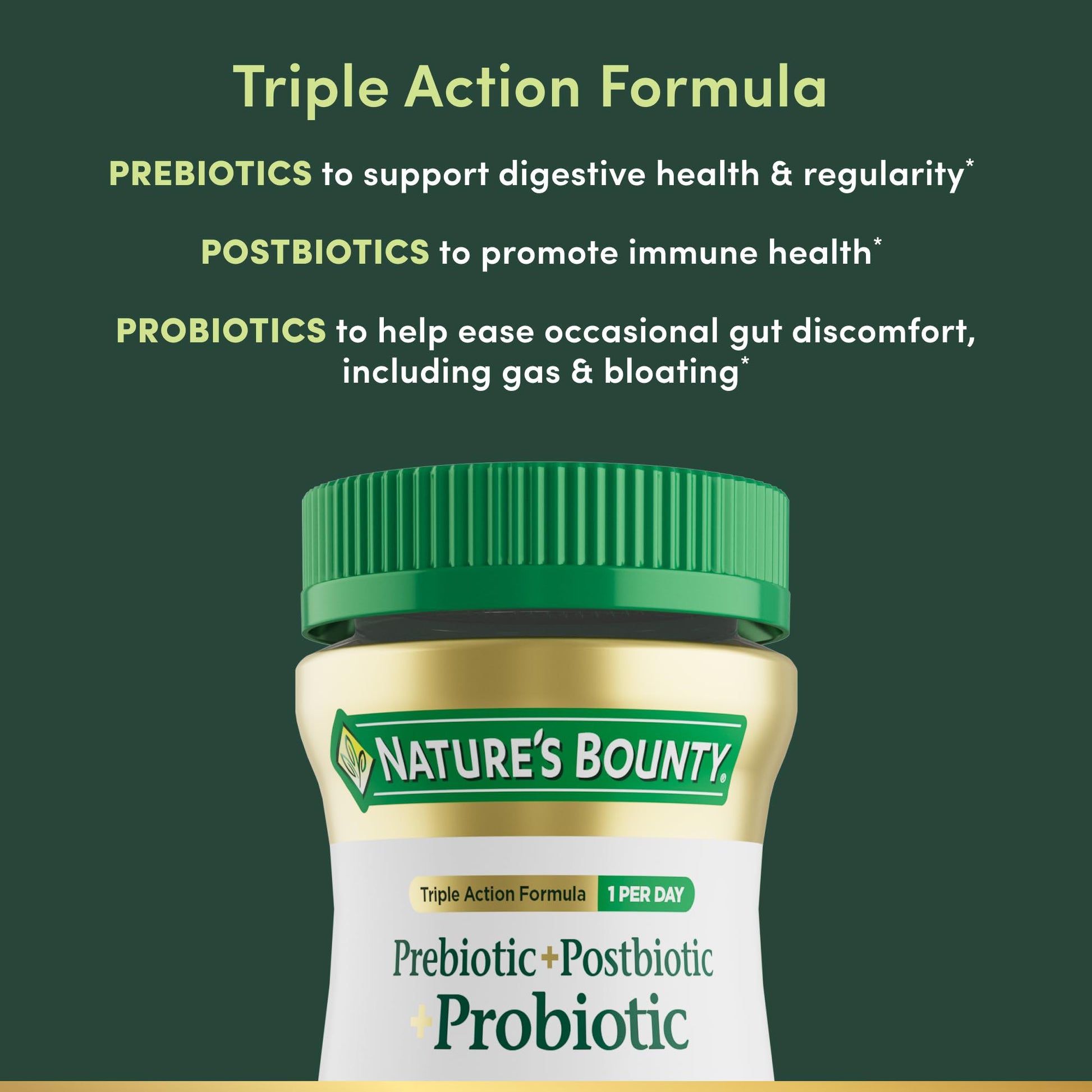 Nature’s Bounty Pre + Pro + Postbiotic Gummies for Digestive Health, Immune Support - Probiotic Gummies for Gut Health, Tropical Mango Flavor, 30 Ct Nature's Bounty uk supplements