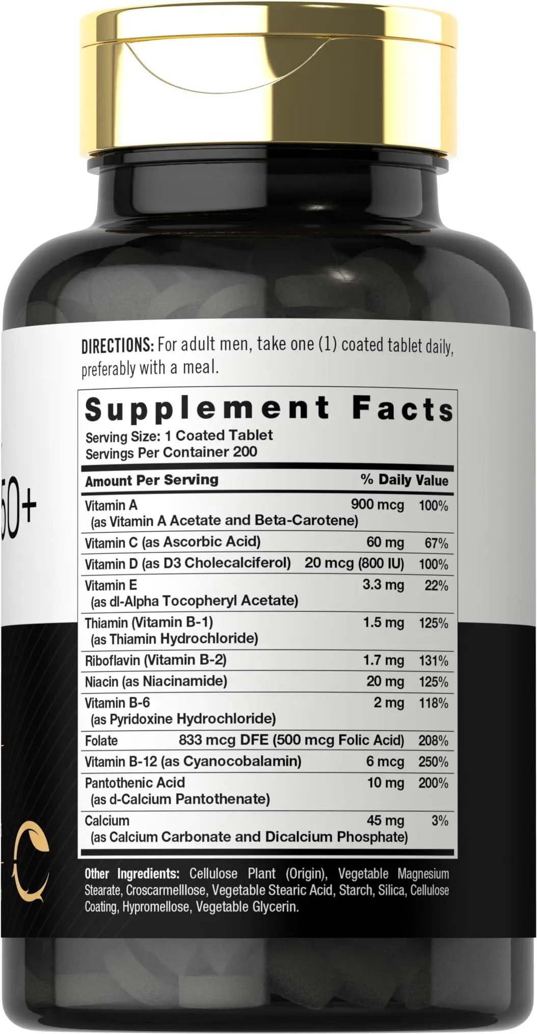 Carlyle Multivitamin for Men 50+ | 200 Count | with B Vitamins, Vitamin D, Magnesium & Zinc | Non-GMO, Gluten Free Supplement Carlyle uk supplements
