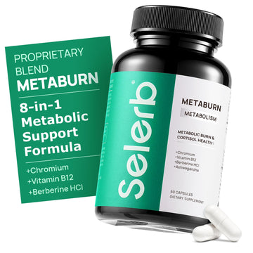 Selerb Metaburn Weight Loss Pills for Women & Men - Appetite Suppressant & Fat Burner, Metabolism Support Weight Loss Supplement with Berberine Selerb uk supplements