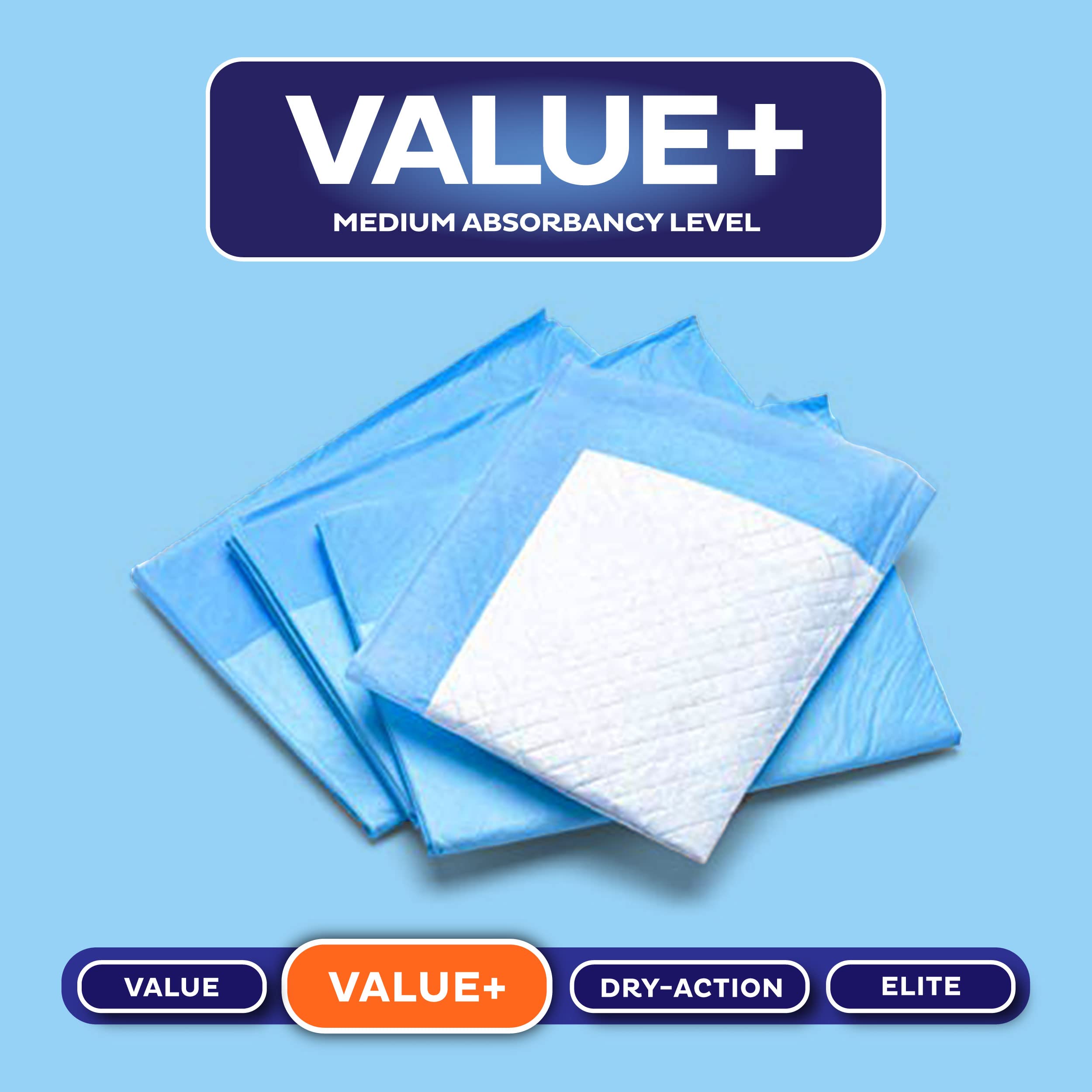 Chucks Pads Disposable [100-Pack] Underpads 17"x 24" Incontinence Chux Stack Man uk supplements