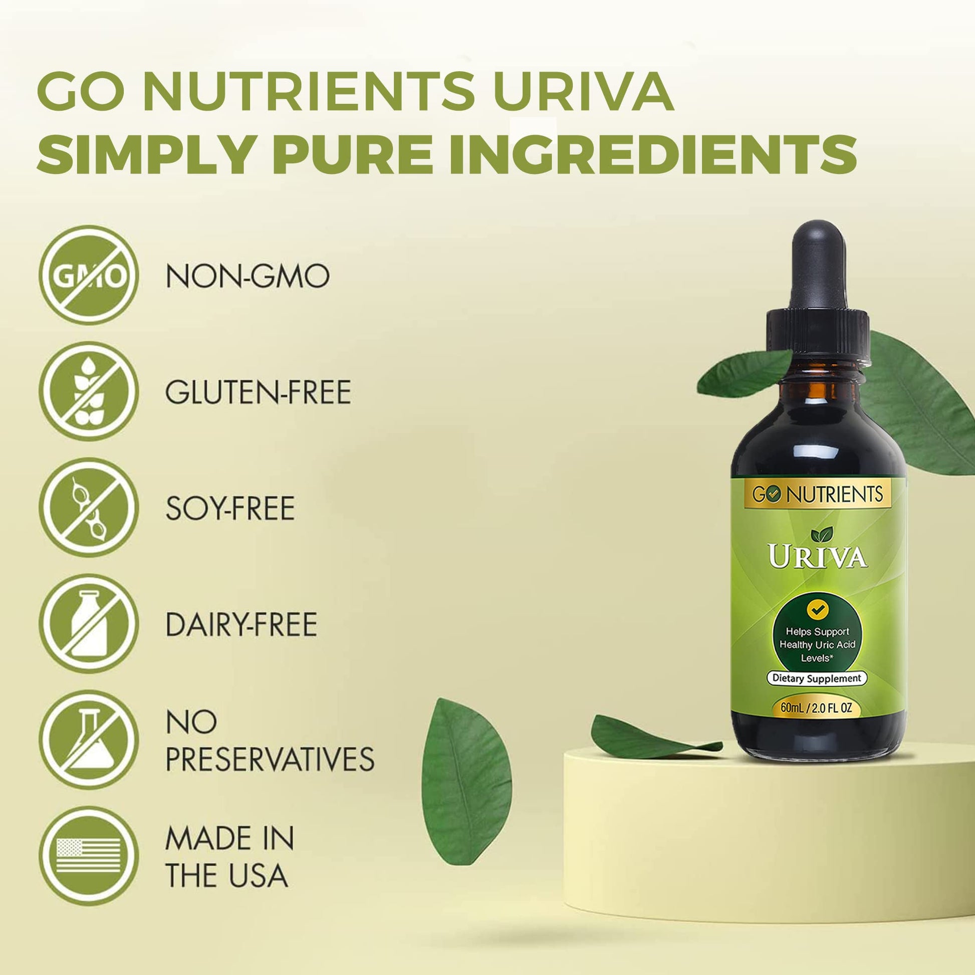 Go Nutrients Uriva Advanced Uric Acid Flush Cleanse with Tart Cherry Extract Celery Seed Extract Turmeric Go Nutrients uk supplements
