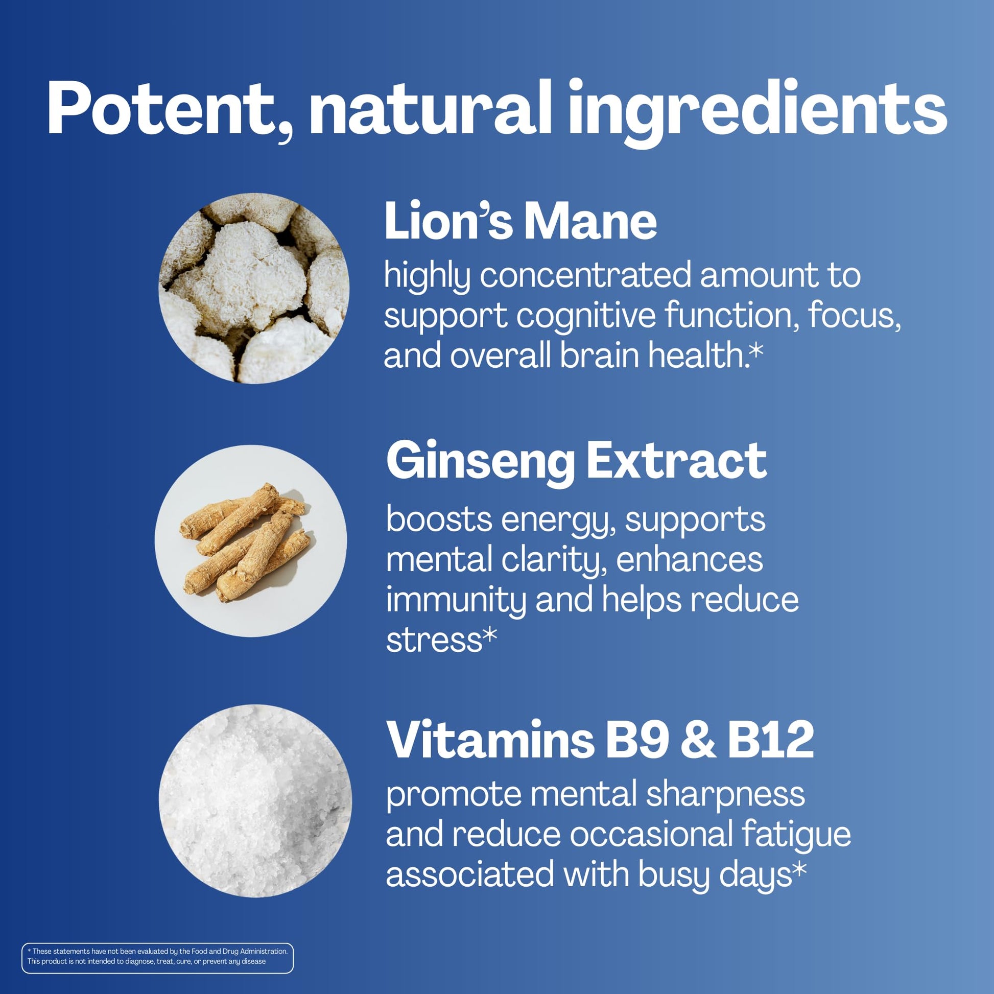URVI 1500mg Lion's Mane Gummies with Ginseng, Folate 5-MTHF, B12 & Iodine – Focus Nootropic Brain Supplement Boosts Memory, Focus & Energy – Sugar-Free – Cola Flavor – 60 Count URVI uk supplements