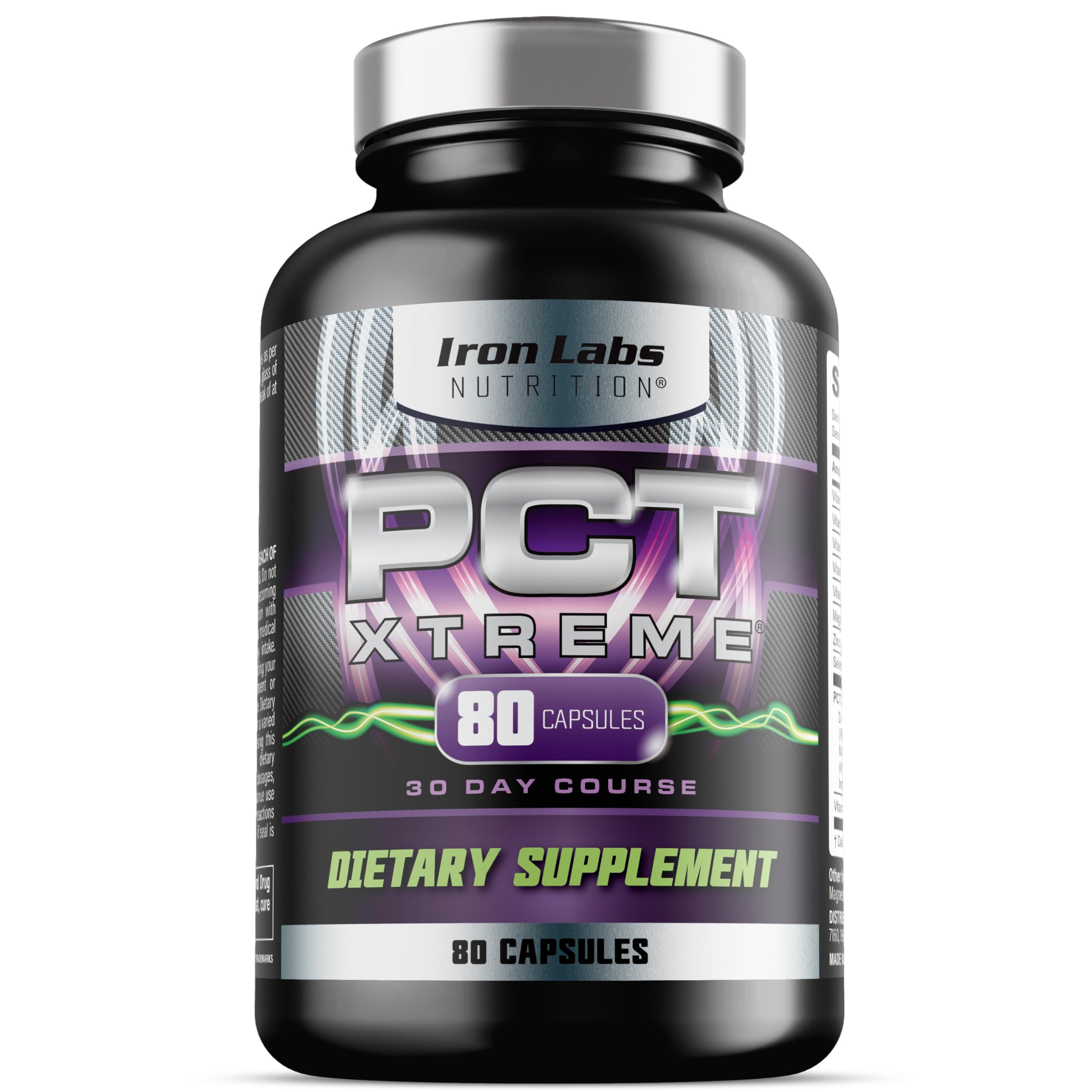 Iron Labs Nutrition PCT Xtreme - PCT Supplement for Men - 30 Day Course - Post Cycle Support Booster (80 Capsules) Iron Labs Nutrition uk supplements