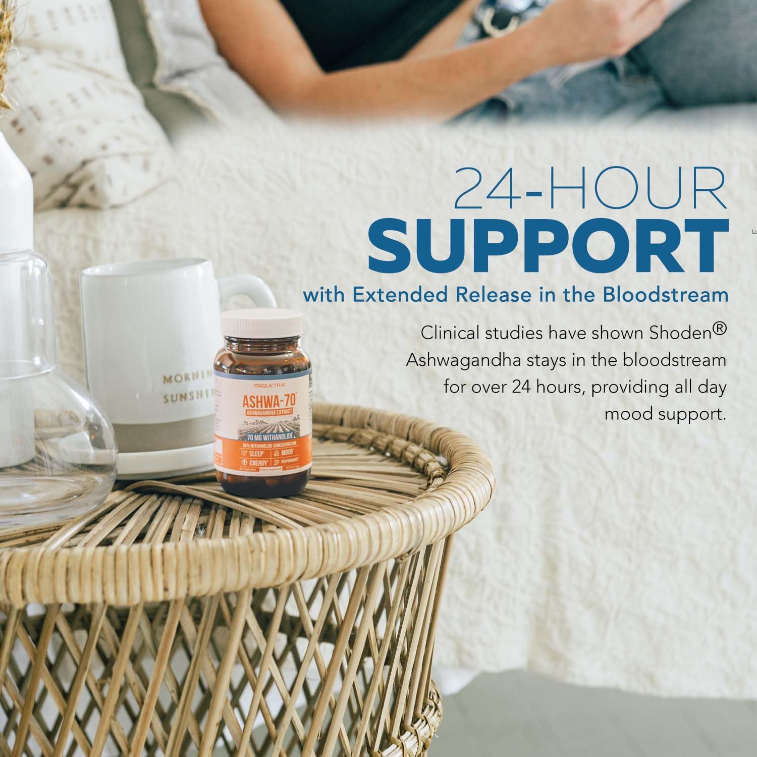 Ashwa-70®: Ashwagandha Extract - 35% Withanolides | Max Strength, Highest Withanolide Concentration - Mood & Performance - Enhanced Absorption with BioPerine® Black Pepper (60 Capsules) Triquetra Health uk supplements