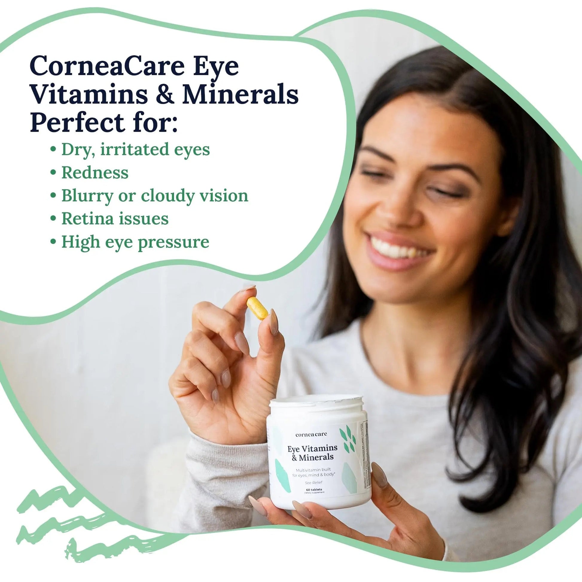 CorneaCare Vitamins and Minerals | Multivitamin for Vision & Health | Dry Eye Supplements | 60 Tablets CorneaCare uk supplements
