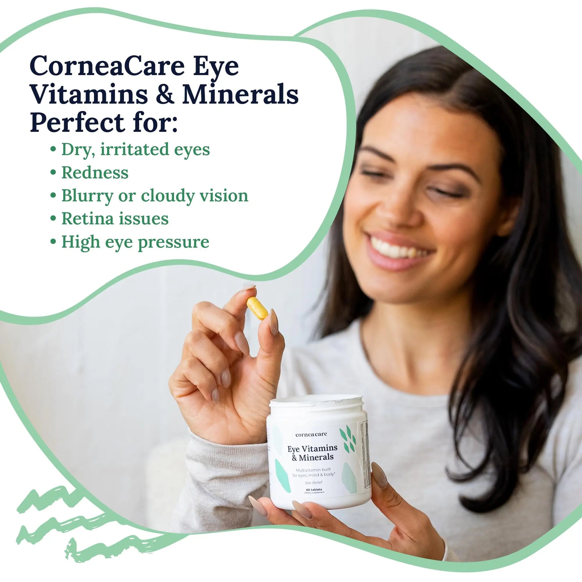 CorneaCare Vitamins and Minerals | Multivitamin for Vision & Health | Dry Eye Supplements | 60 Tablets CorneaCare uk supplements