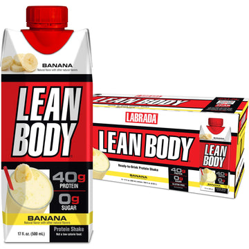 Lean Body Ready-to-Drink Banana Protein Shake, 40g Protein, Whey Blend, 0 Sugar Labrada uk supplements