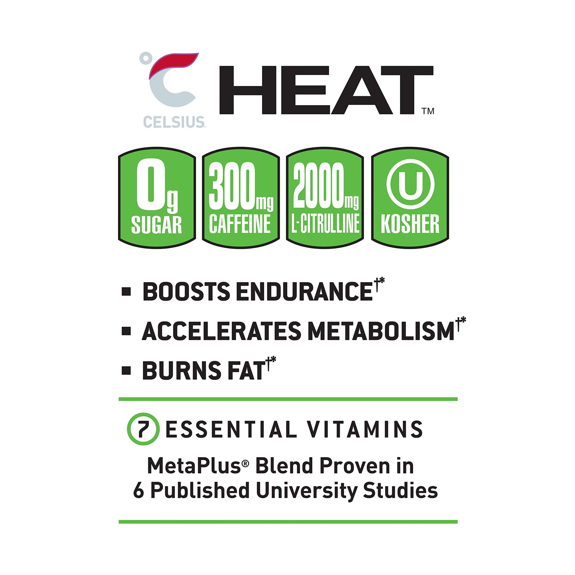 CELSIUS HEAT Performance Energy Drink, Cherry Lime, 16 Fl Oz (Pack of 12) CELSIUS uk supplements