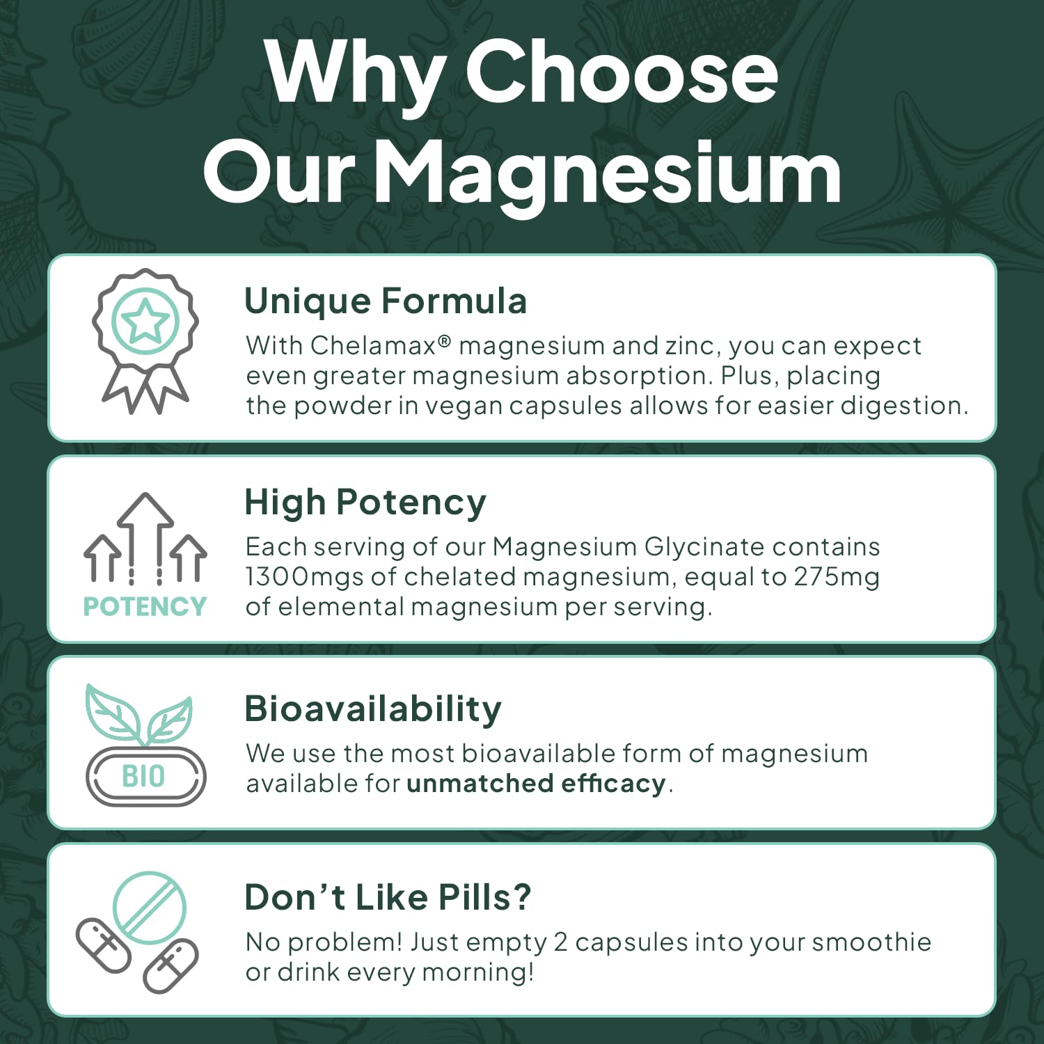 Organics Ocean Pure Magnesium Glycinate with Zinc - Maximum Strength Chelated Magnesium Supplement for Women and Men for Muscle Cramps and Sleep Support - 3 Bottles Organics Ocean uk supplements