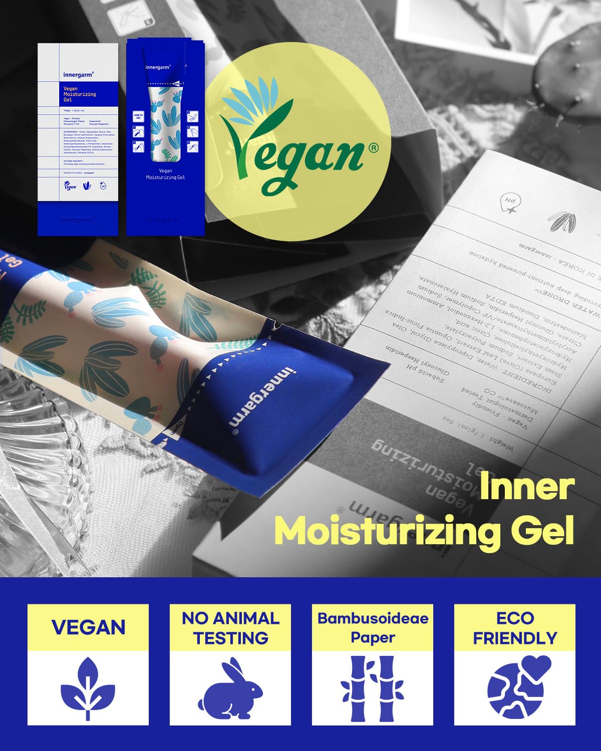 wettrust Innergarm Vegan Moisturizing Gel - pH Balanced Intimate Care for Women, Natural Ingredients, 6 Count wettrust uk supplements