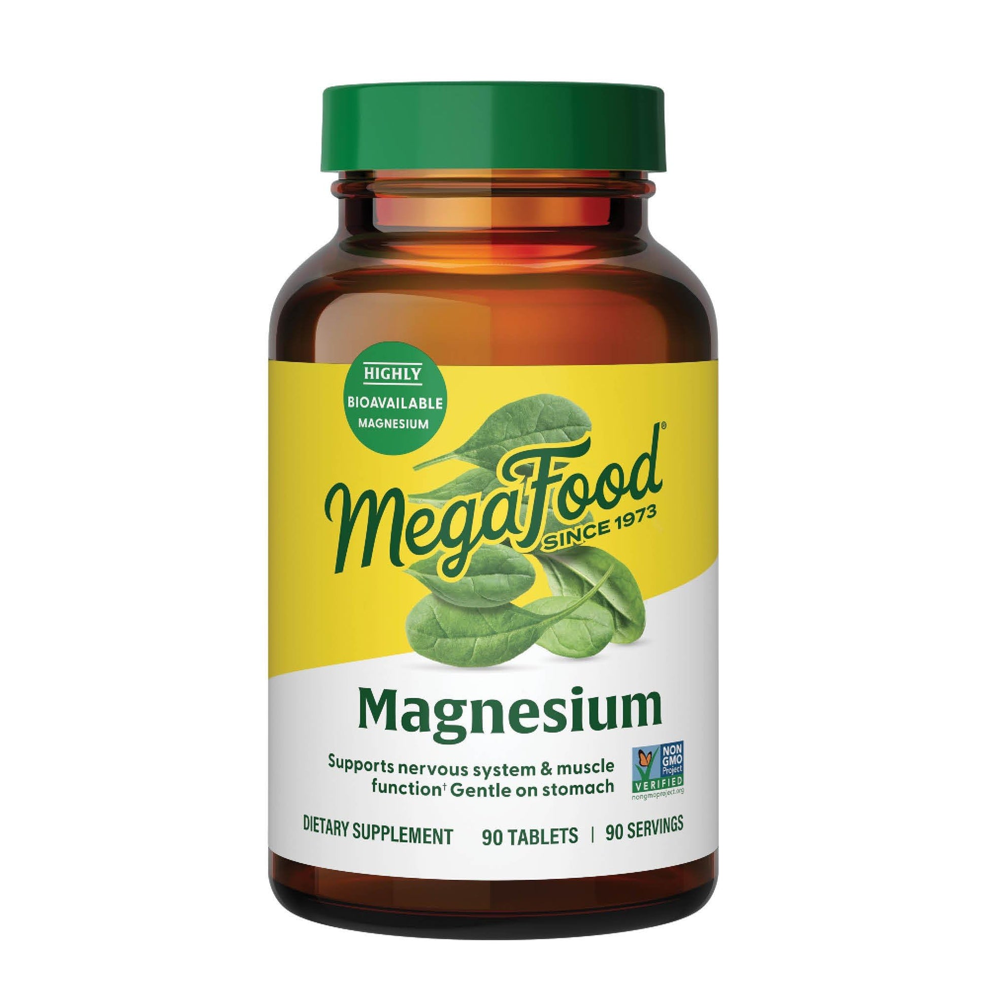 Megafood Magnesium Supplement with Fermented Magnesium Glycinate - Chelated - Supports Heart & Nervous System - Vegan Gluten-Free Non-GMO Kosher - Made Without 9 Food Allergens - 90 Tablets MegaFood uk supplements