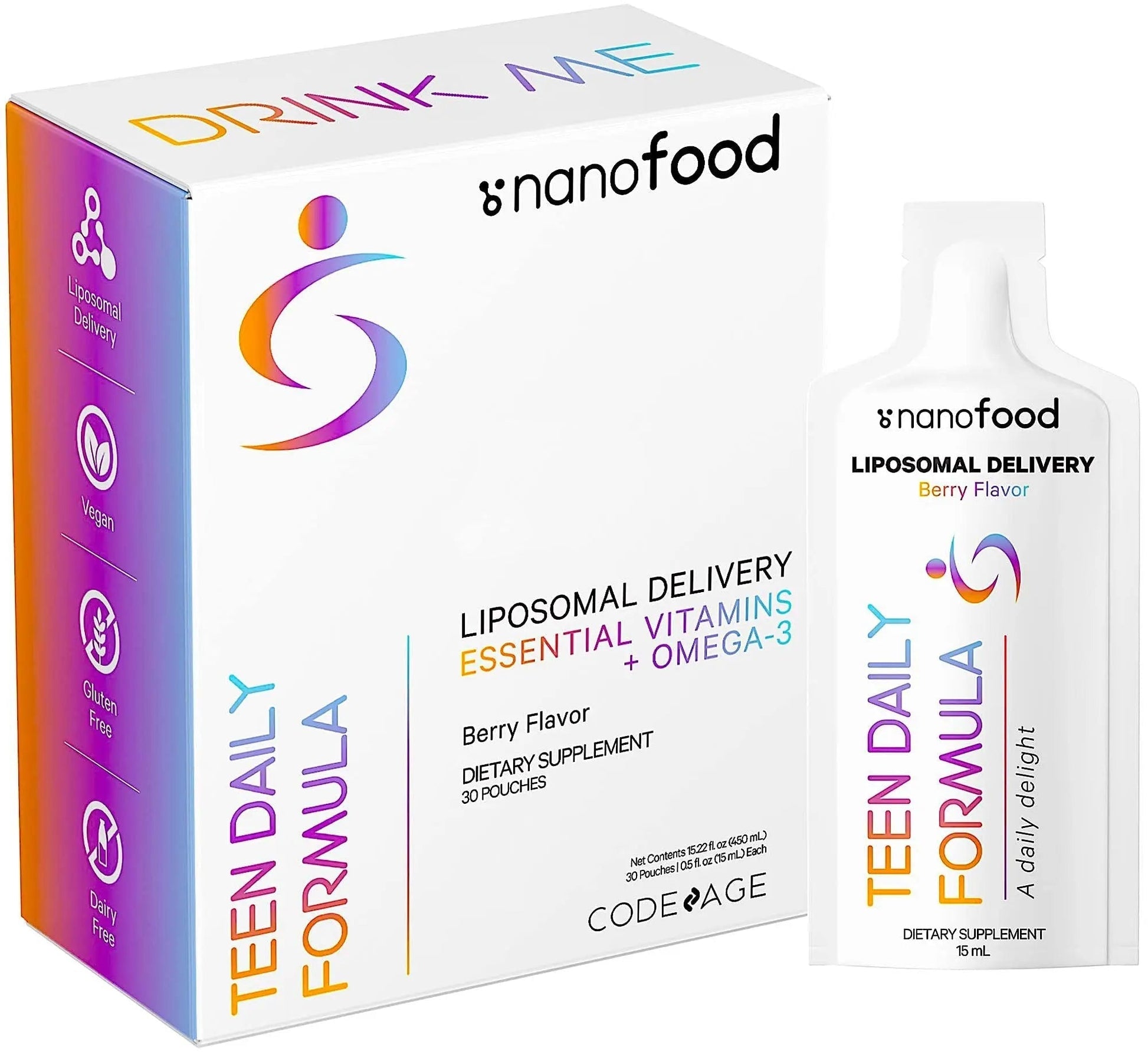 Codeage Multivitamins For Teens, Liquid Vitamin C for Teenagers, Vitamin A B6 B12 D3 E For Kids, Biotin Zinc Omega-3 Folate, Liposomal Vitamins Supplement Codeage uk supplements