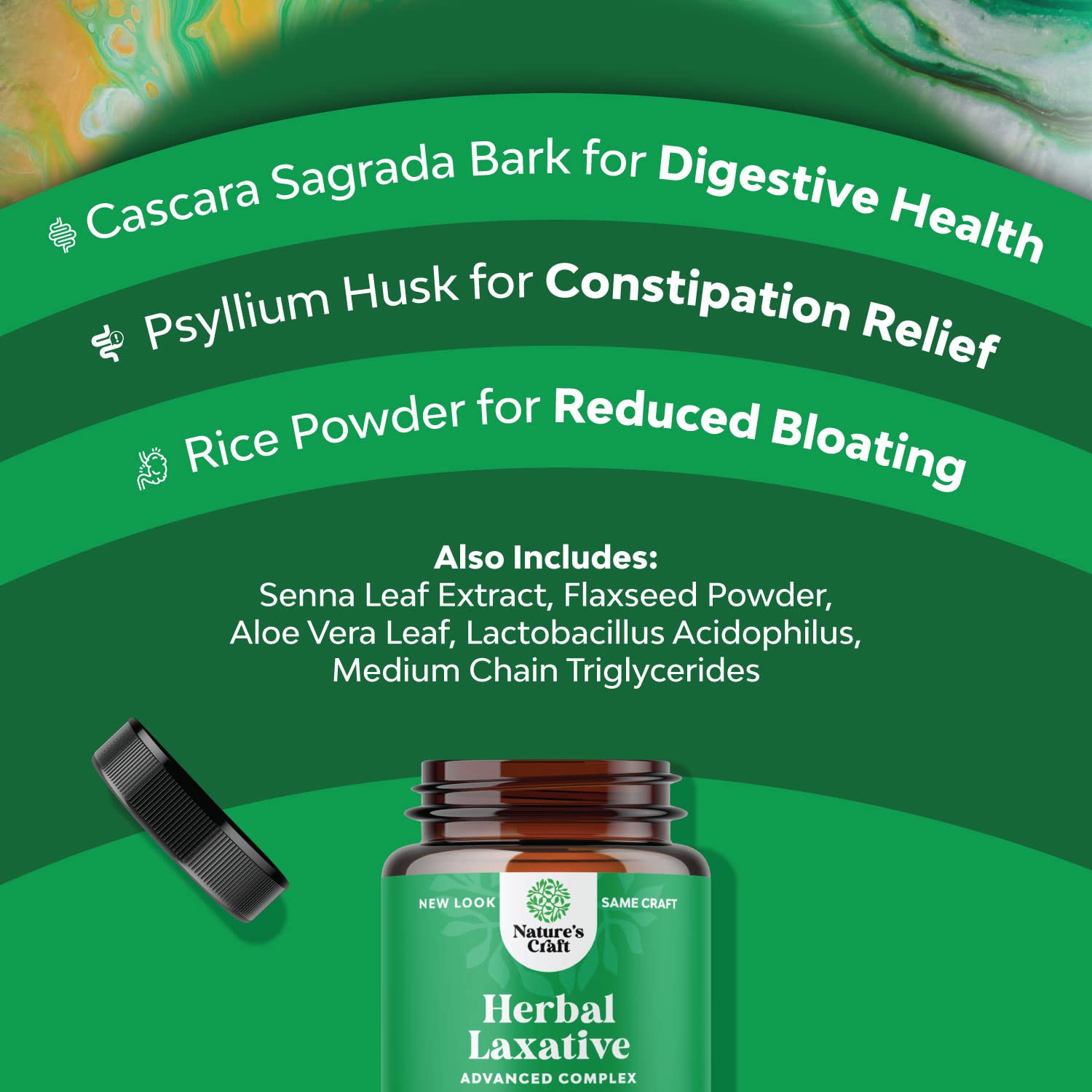 Herbal Laxative Capsules with Probiotics – Natural Laxative Pills to Cleanse Colon and Support Natures Craft uk supplements