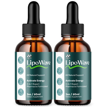 (2 Pack) Lipowave Drops, Official LipoWave Drops with All Natural Ingredients, Advanced Overall Health and Wellness Vitamin Supplement Formula for Maximum Strength Multivitamin Support (60 Servings) MJO uk supplements