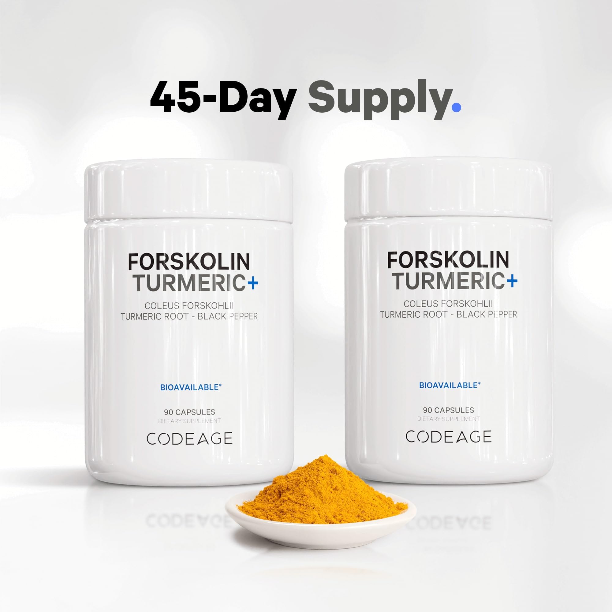 Codeage Forskolin, Pure Forskolin Coleus + Organic Turmeric Root Powder, 95% Curcumins Codeage uk supplements