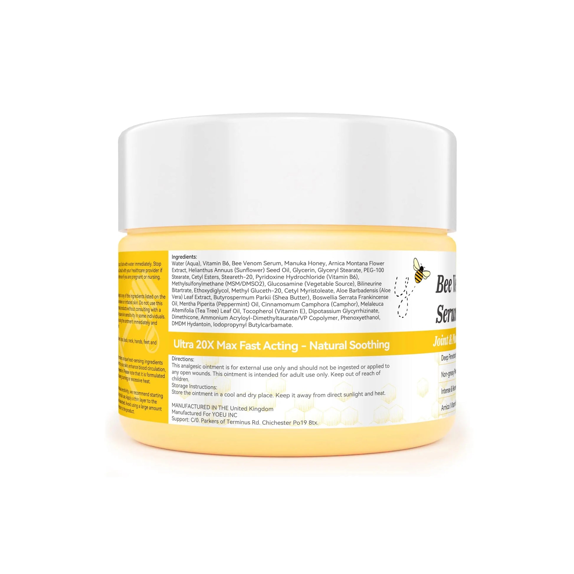 EOIK Zealand Bee Venom Professional Serum Care Cream,Muscle & Bone Relief - roll-on applies Easily- Fast-Acting Soothing Effective Relief for Back, Neck, Hand, Foot, Knee, Muscle, Shoulder, Hip EOIK uk supplements