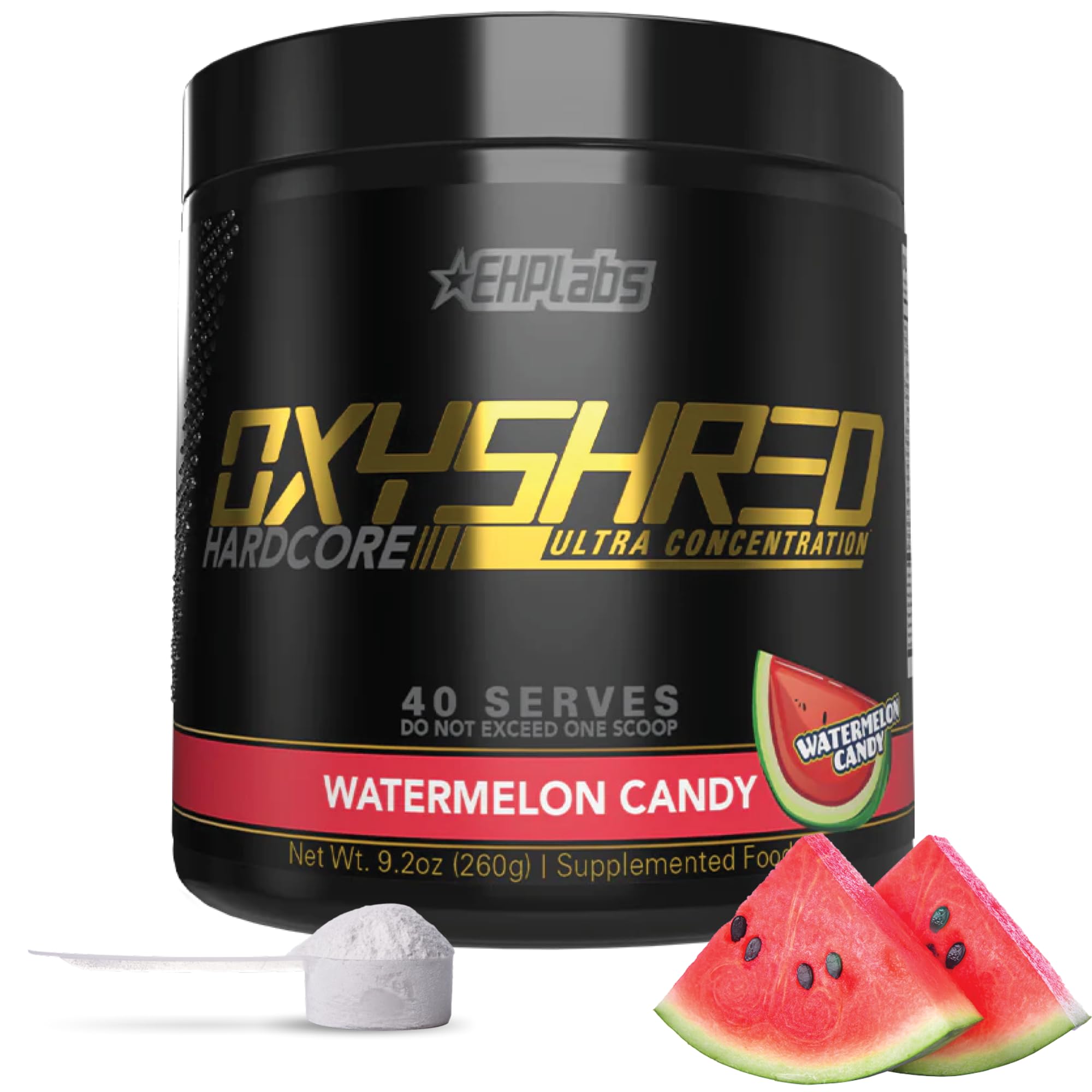 EHP Labs OxyShred Hardcore Super Dosed Pre Workout Powder - Preworkout Powder with L Glutamine & Acetyl L Carnitine, Energy Boost Drink - 275mg of Caffeine EHP Labs uk supplements