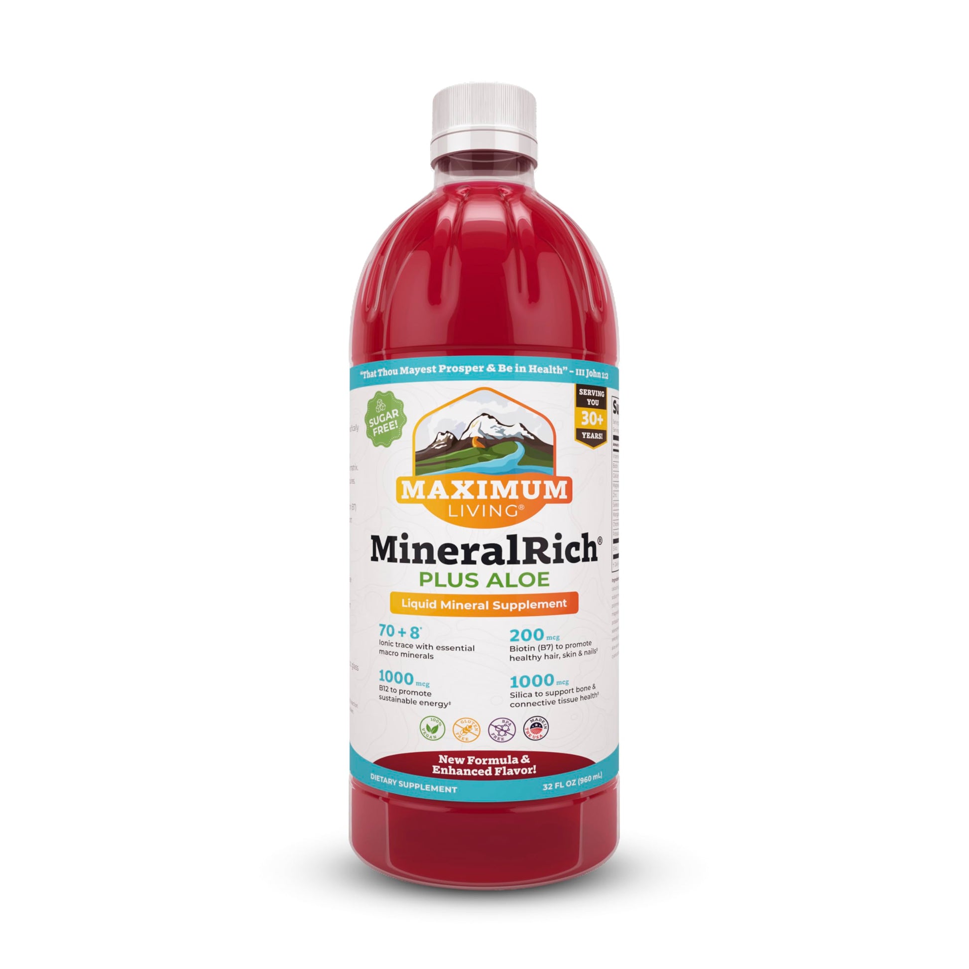 Maximum Living MineralRich Minerals Supplement with Aloe - Liquid Blend of Vitamins and Trace Minerals - 32 oz Maximum Living uk supplements