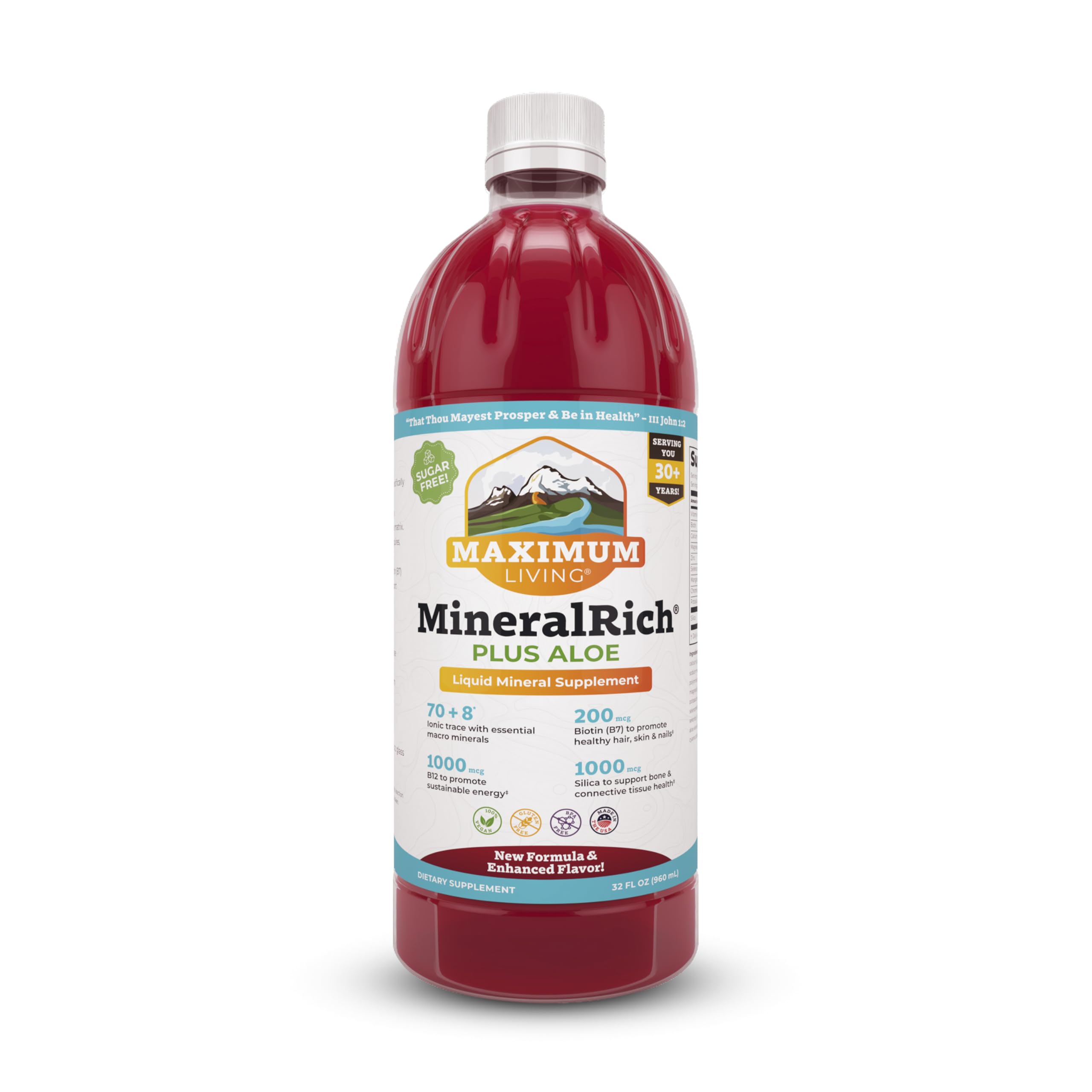 Maximum Living MineralRich Minerals Supplement with Aloe - Liquid Blend of Vitamins and Trace Minerals - 32 oz Maximum Living uk supplements