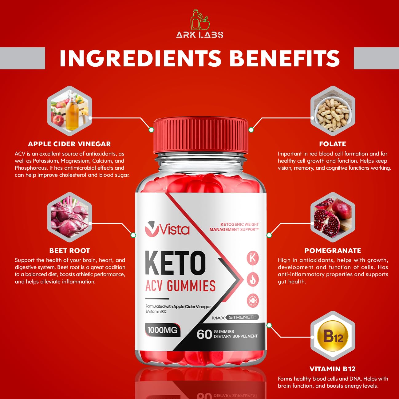 Vista Keto ACV Gummies, Vista Keto ACV Gummies Advanced Weight Loss 1000MG Ark Labs uk supplements