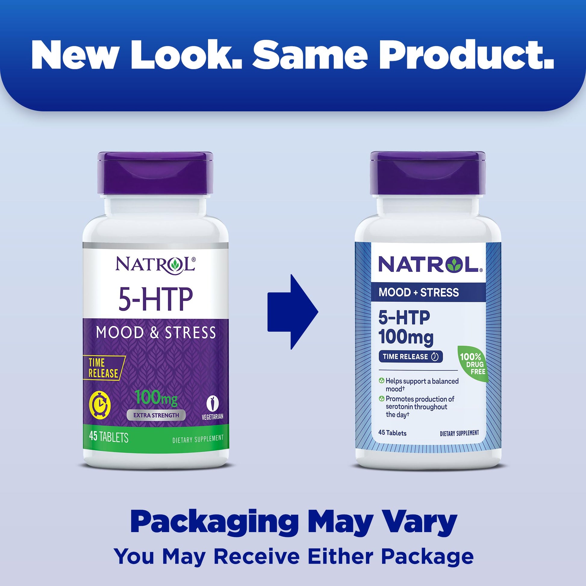 Natrol 5-HTP 100mg, Dietary Supplement Helps Support a Balanced Mood, 90 Time Natrol uk supplements