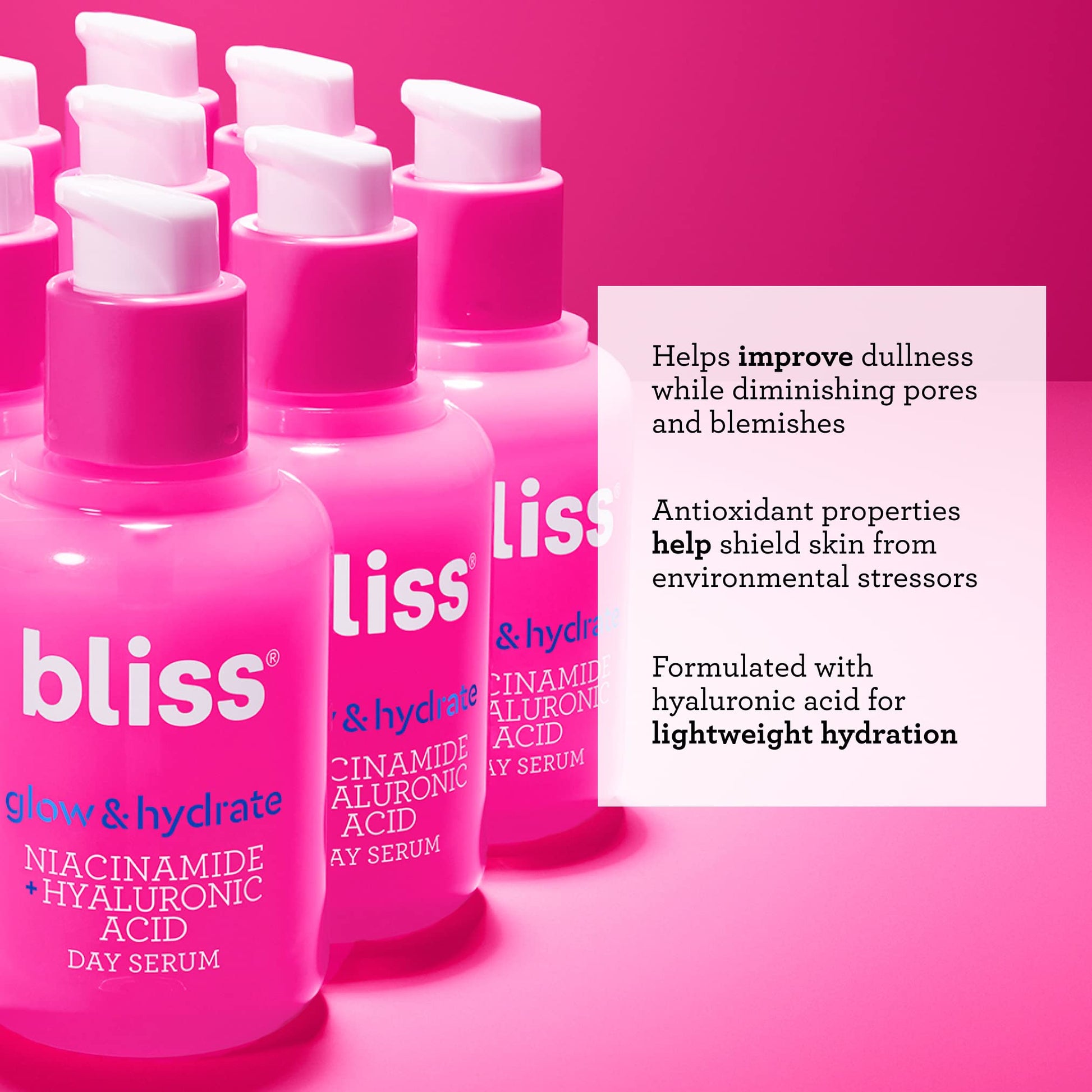 Bliss Glow and Hydrate Serum - Niacinamide + Hyaluronic Acid - 1 Fl Oz Bliss uk supplements