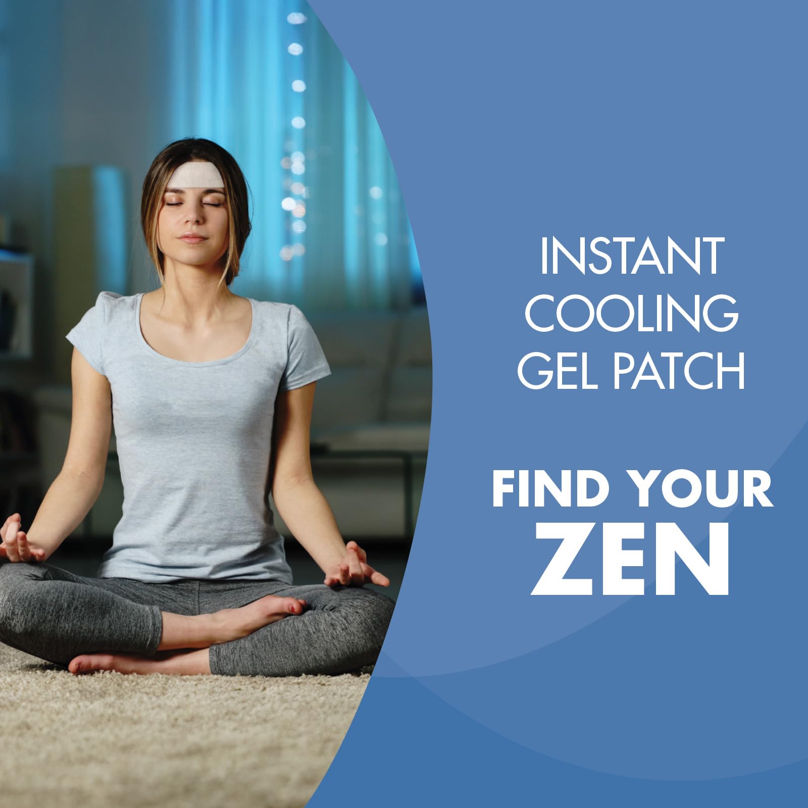 HealthWise Instant Cool Gel Patches | Migraine & Fever Relief | 12-Count | 4.75” x 2” | Soothing Menthol Vapors | Non-Medicated Formula HealthWise uk supplements