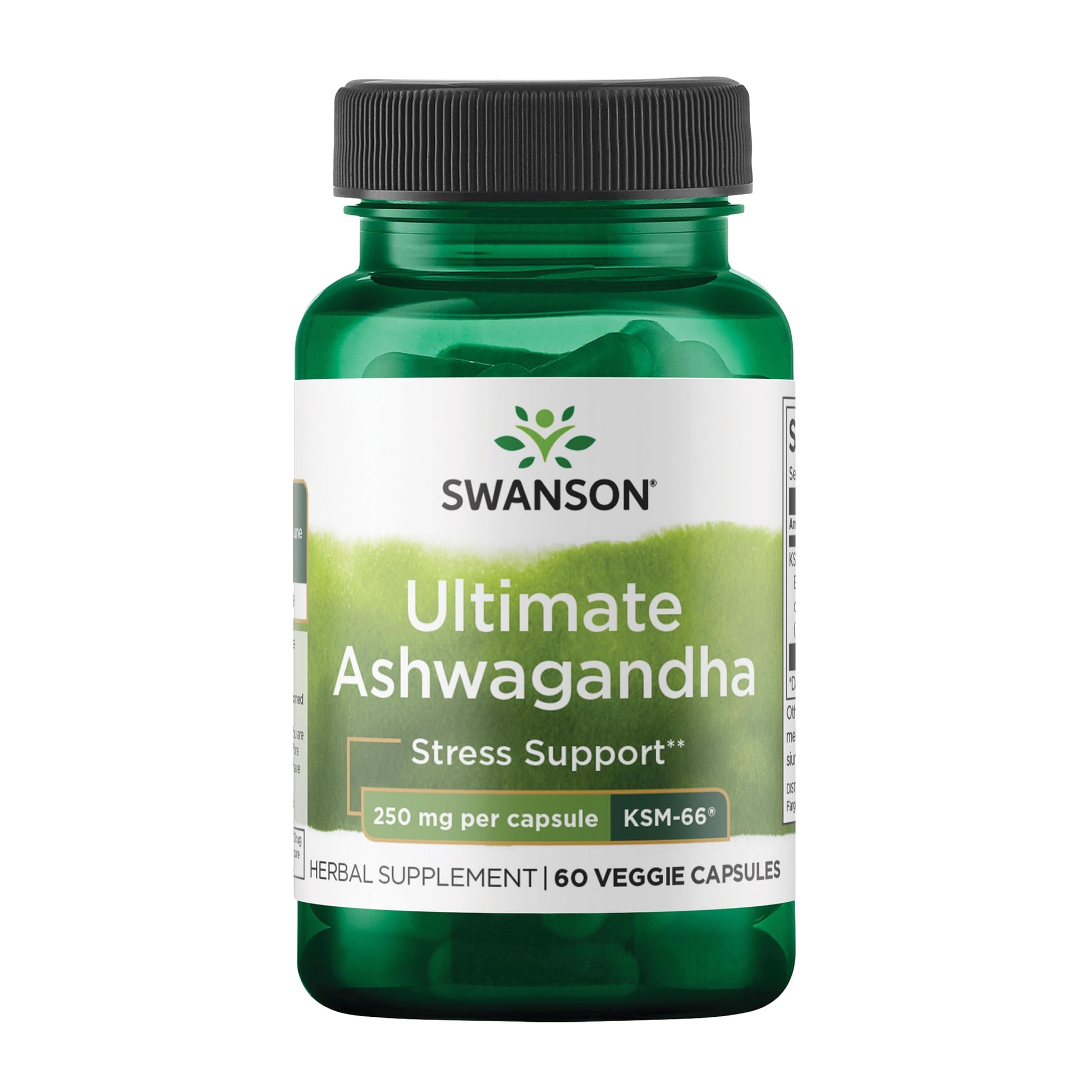 Swanson Ultimate Ashwagandha KSM-66 - Herbal Supplement Supporting Healthy Stress Levels & Relaxation - Natural Formula to Promote a Calm & Relaxed Mindset - (60 Veggie Capsules, 250mg Each) Swanson uk supplements