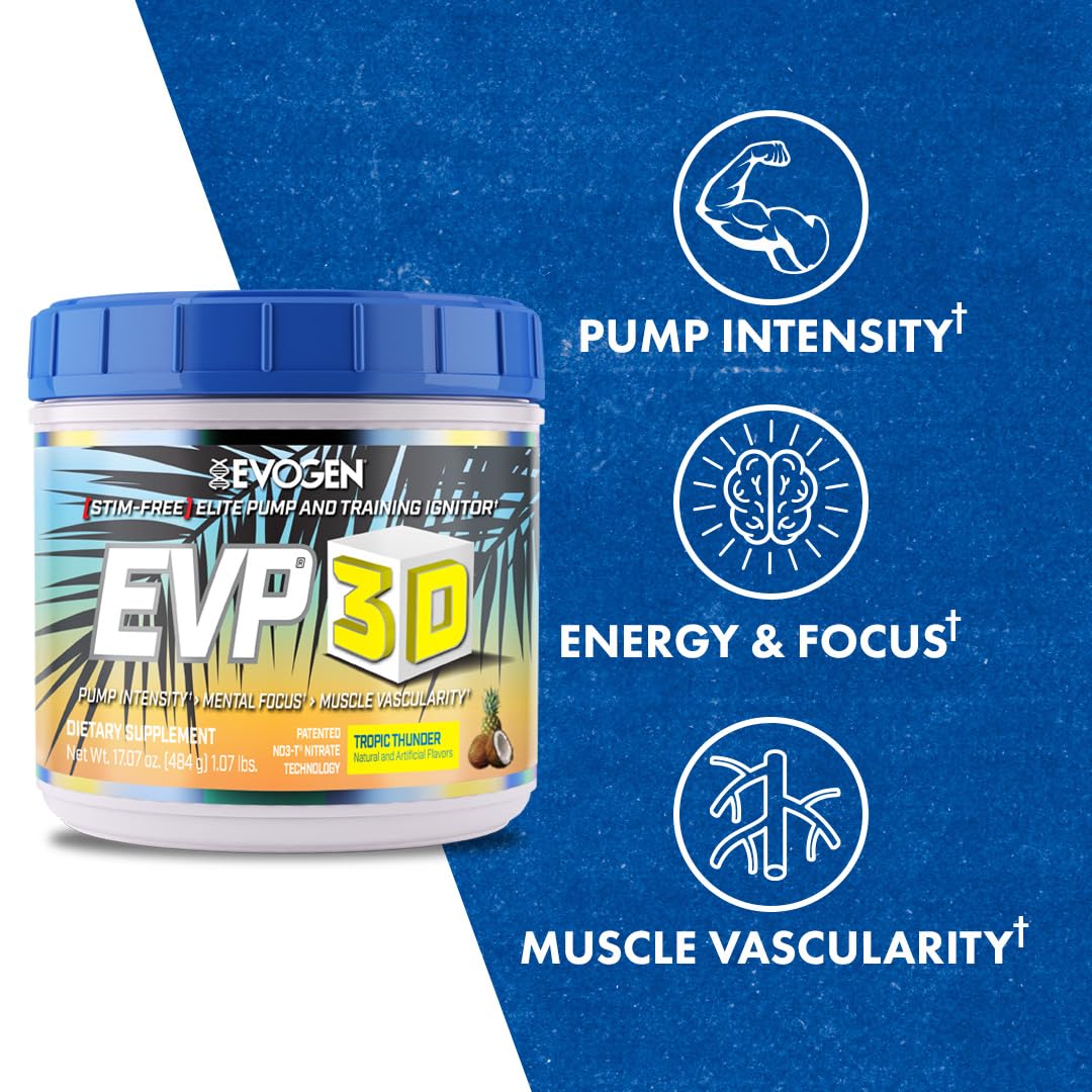 Evogen EVP-3D | Extreme Pre-Workout Pump Ignitor, Arginine Nitrate, Citrulline, Beta Evogen uk supplements