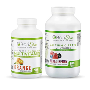 BariSlim Bariatric Calcium Citrate & Complete Chewable Multivitamin - Bariatric Vitamin and Supplement for Post Bariatric Surgery Including Gastric Bypass and Gastric Sleeve BariSlim uk supplements