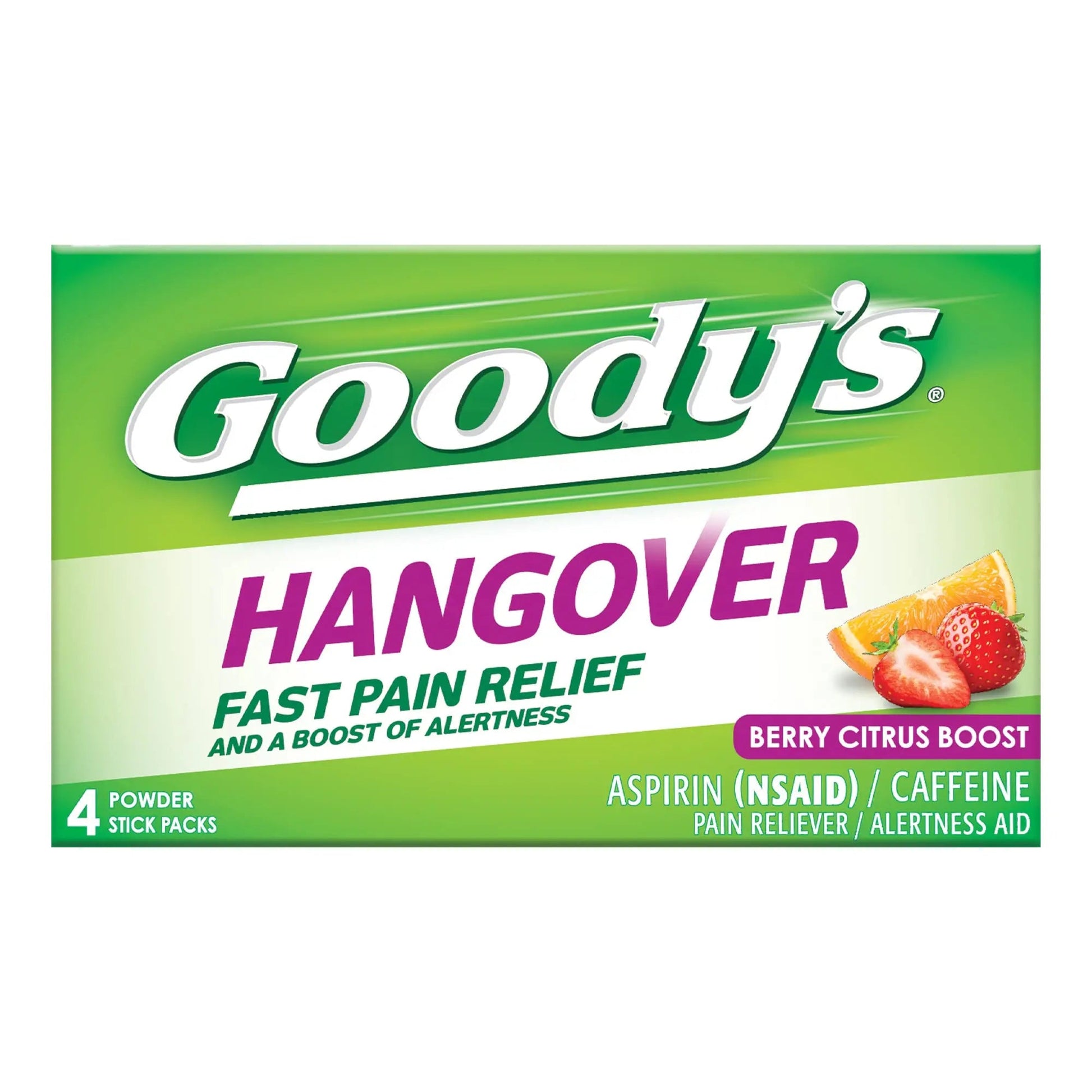 Goody's Hangover Powders, Fast Pain Relief & Boost of Alertness Berry Citrus, 4 ct (Pack of 1) Goody's uk supplements