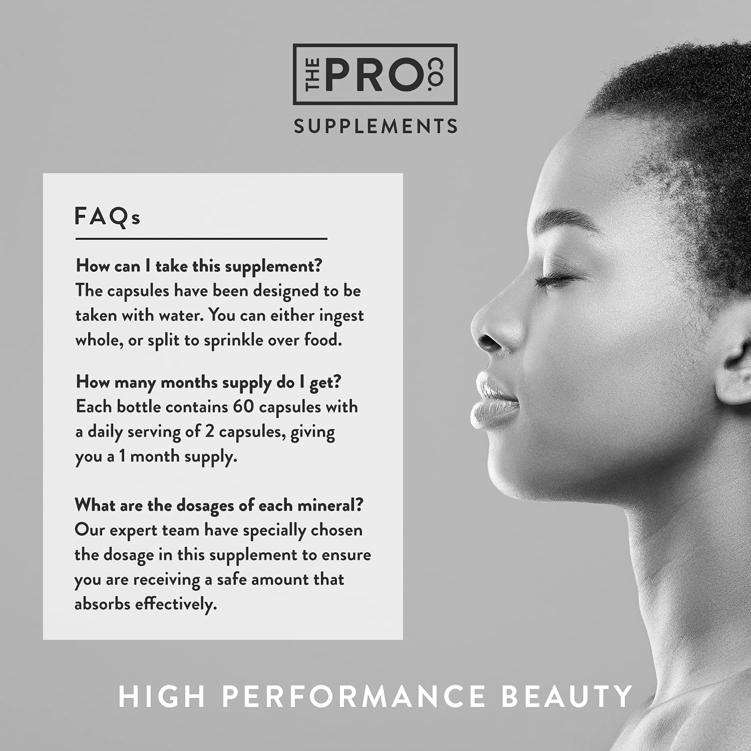 Premium Vegan Collagen Booster Supplement - Hair Skin & Nails Vitamins The Pro Co uk supplements