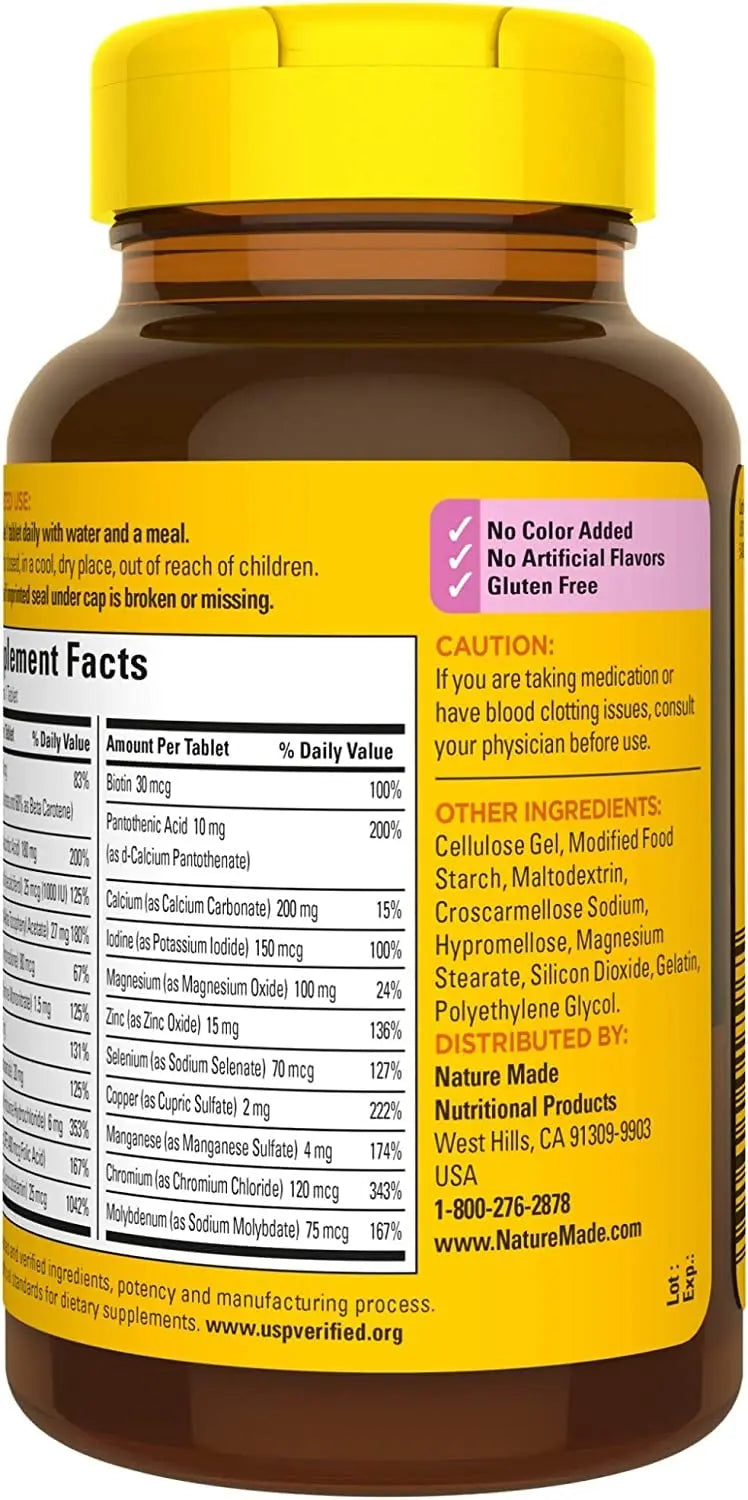 Nature Made Multi for Her 50+ Vitamin/Mineral Tablets 90 ea (Pack of 4) Nature Made uk supplements