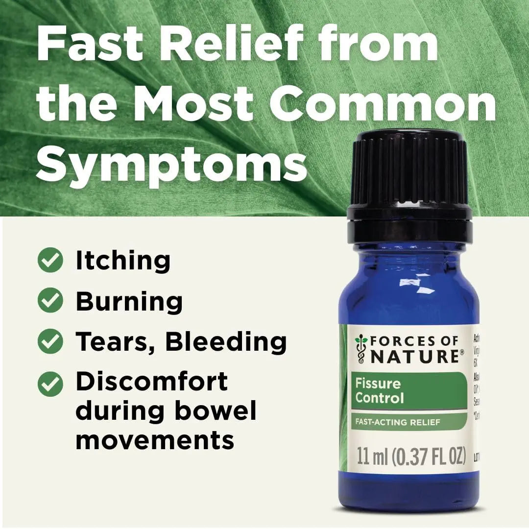 Forces of Nature Fissure Control, Organic Homeopathic Treatment with Witch Hazel for Anal Fissures, Hemorrhoid Related Irritation & Discomfort, Fast, Natural Topical Relief, 0.37 FL OZ Forces of Nature uk supplements