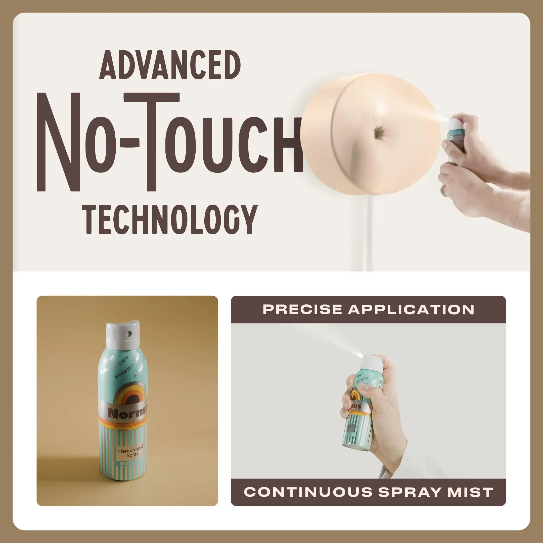 Norms Cooling Hemorrhoid Spray, Maximum Strength Touch-Free Relief with Phenylephrine, Witch Hazel, Aloe, Shrinks Swelling, Calms Itching, Soothes on Contact, 3oz Spray Norms uk supplements