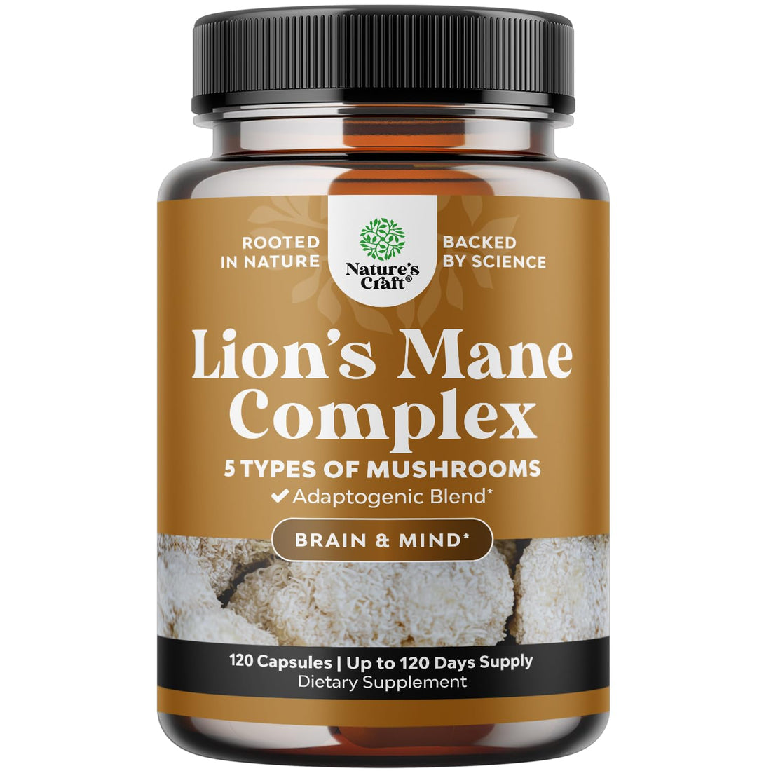 Advanced Lion's Mane Mushroom Supplement - Lions Mane Supplement Capsules with Reishi Chaga Maitake & Shiitake for Brain Health Memory Support & Focus - Nootropic for Mental Clarity - 120 Count Natures Craft uk supplements
