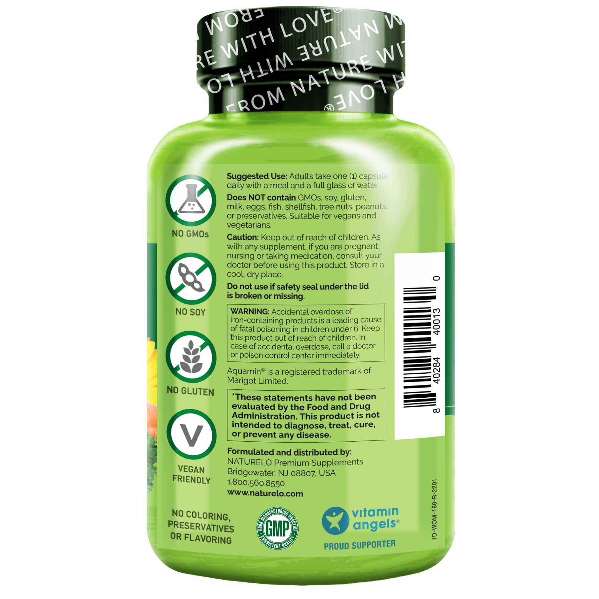 NATURELO One Daily Multivitamin for Women - Energy Support - Whole Food Supplement NATURELO uk supplements