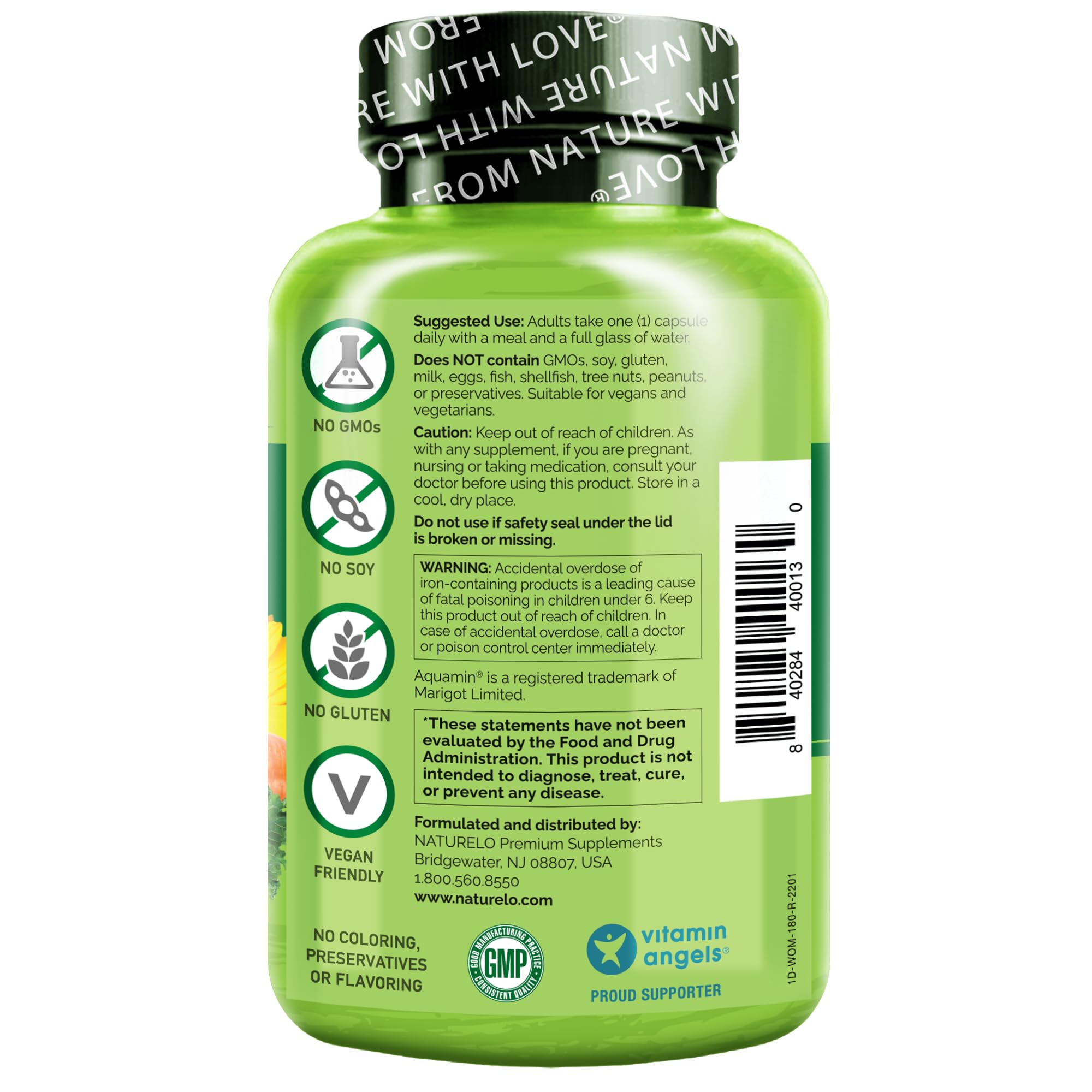 NATURELO One Daily Multivitamin for Women - Energy Support - Whole Food Supplement NATURELO uk supplements